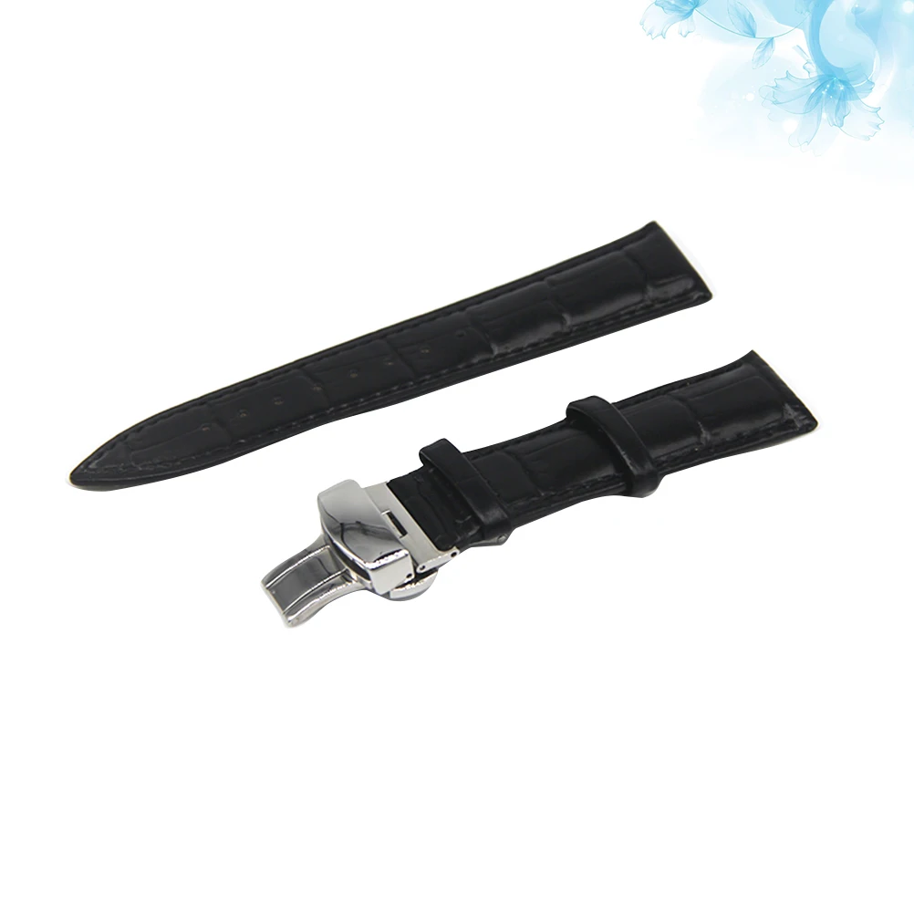 

Watch 20 Mm Stylish Butterfly Buckle Men Straps Durable Soft Premium Ideal Replacement
