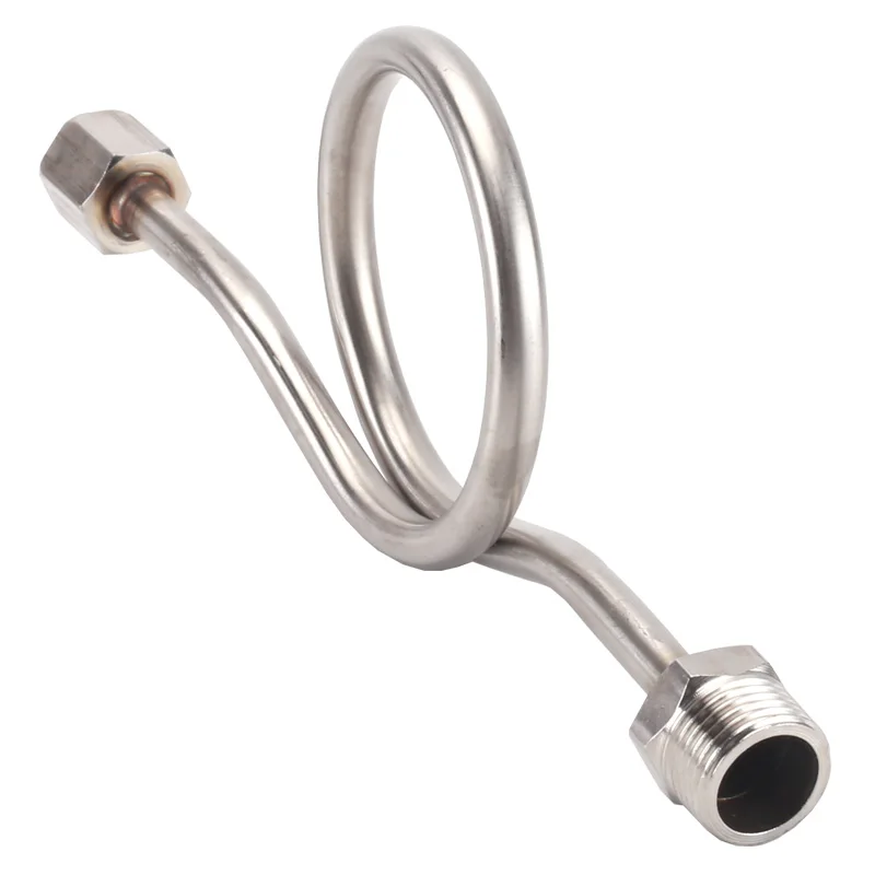 Pressure Gauge Buffer Tube Stainless Steel 304 Gauge Elbow Shock Absorber Tube M14 * 1.5/M20 * 1.5-1/2 Condenser Tube