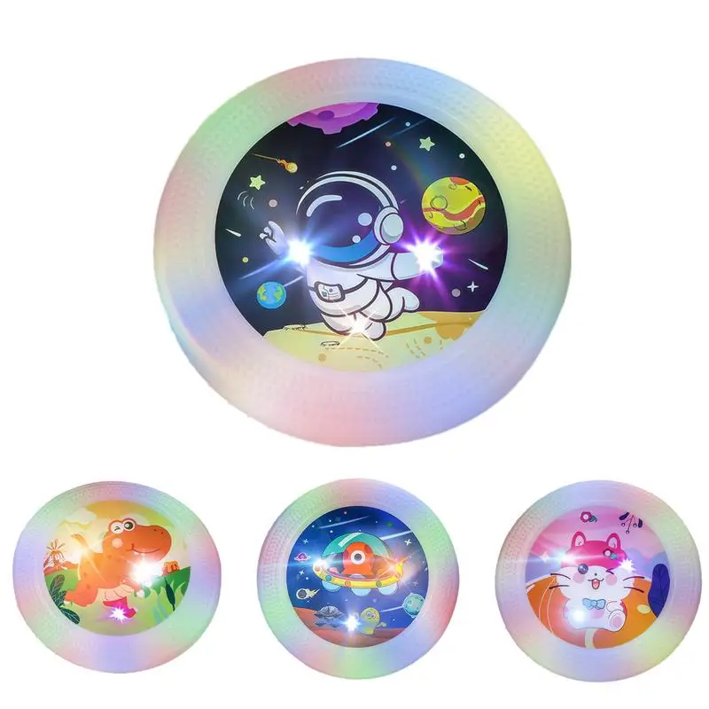 LED Flying Disc Light Up Flying Saucer Bright Camping Game Swivel Discs Safe For Competitions Team Outdoor Toy