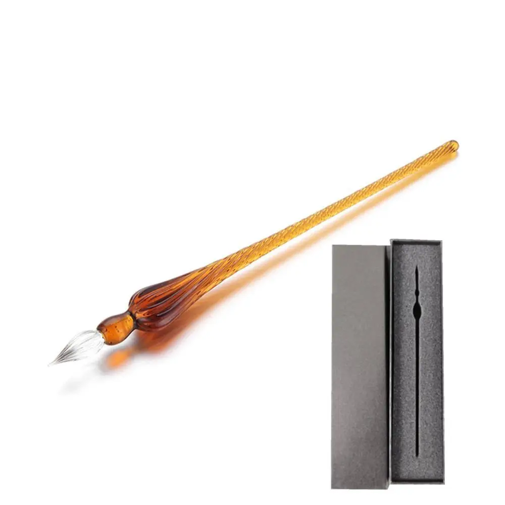 Stationery School Supplies Signature Calligraphy Vintage Handmade Fountain Pens Glass Dip Pen Crystal Dipping Pen