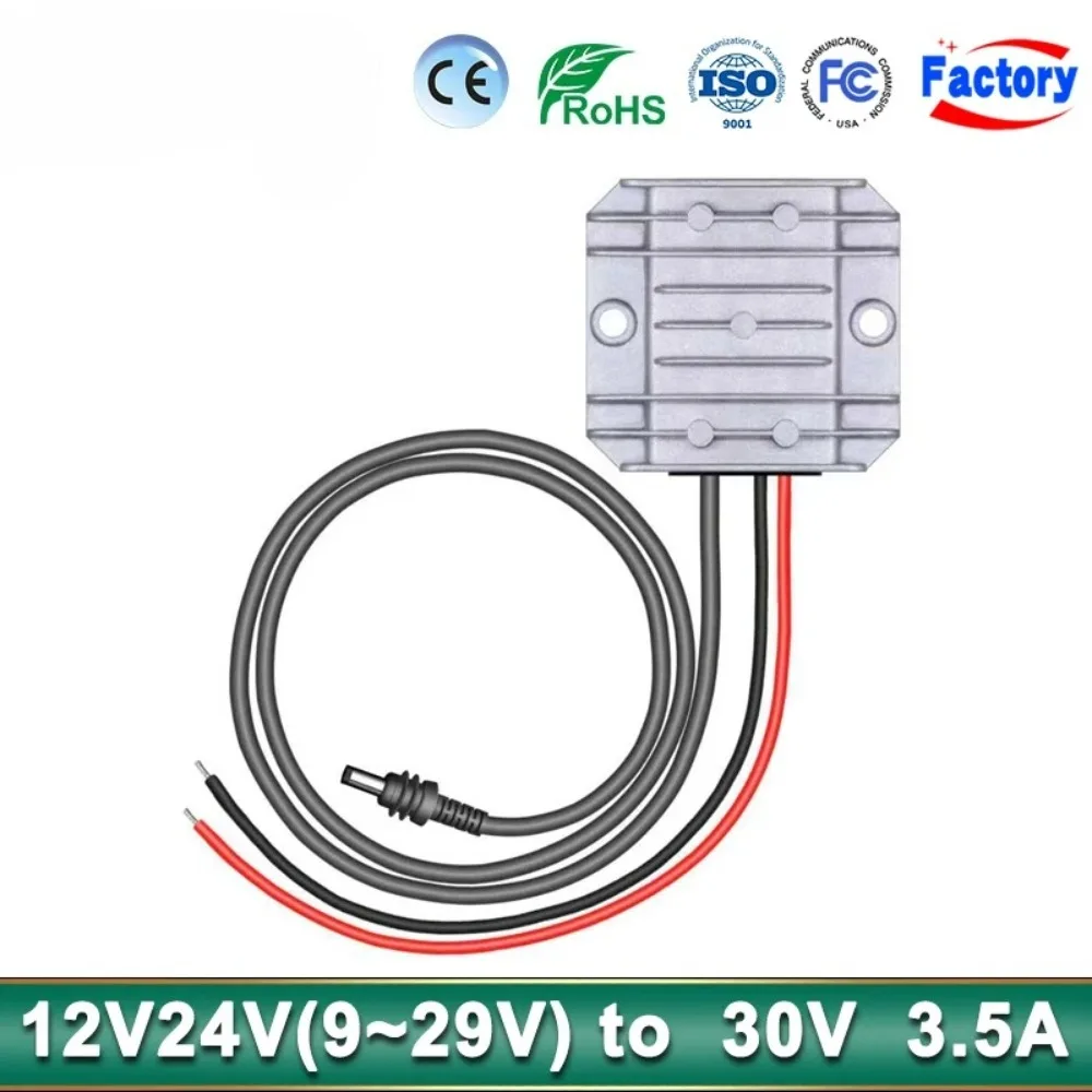 DC Step-up Boost Converter 12V 24V to 30V 3.5A 105W Power Supply Module Waterproof DC Plug Compatible for Starlink Mini CE