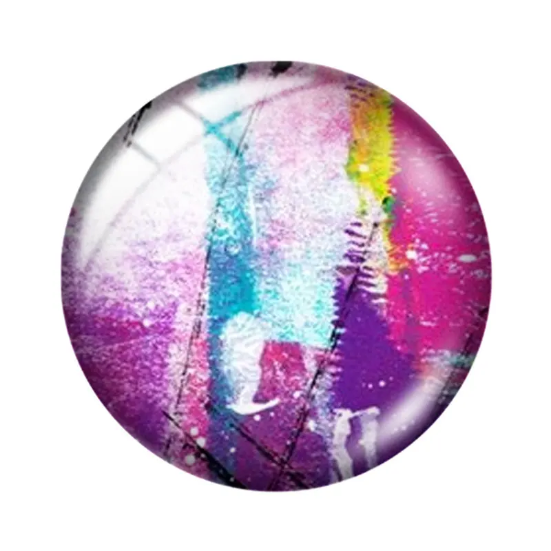 Purple Passion  12mm/18mm/20mm/25mm glass cabochon  bracelet pendant rings for jewelry demo earrings back Making findings - view 2