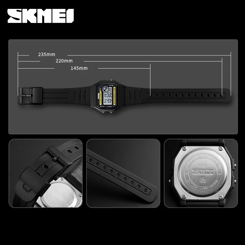 Relojes digitales SKMEI resistentes al agua con luz EL, reloj de pulsera con alarma y fecha cronógrafo para mujer, reloj electrónico deportivo a la moda, reloj femenino