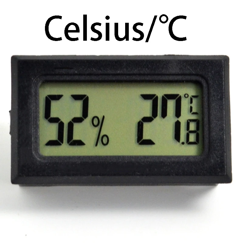 Digital LCD Thermometer Hygrometer for Pet Ant Insect Box has Battery Farm Reptiles Turtle Box Temperature Sensor Humidity Meter