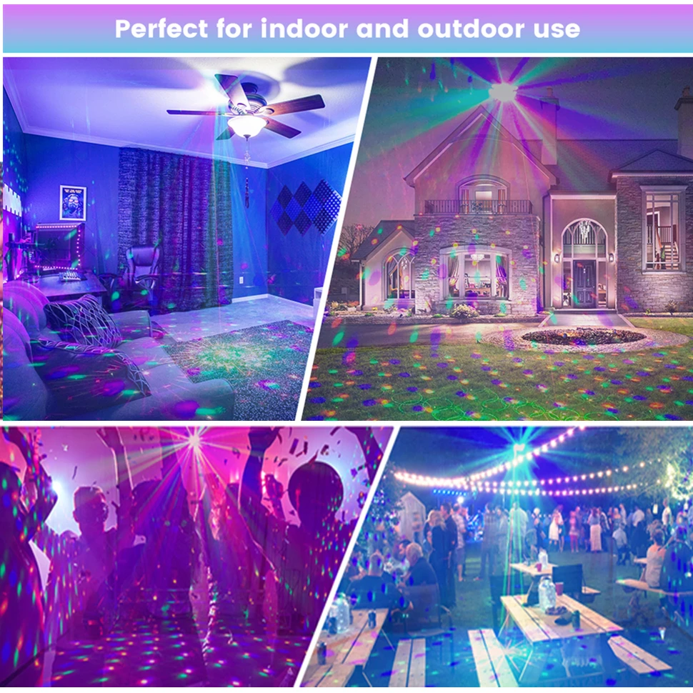 Party Disco Light  Laser Flashlight-activated DJ Light, Suitable for Parties, DJ Performances, Bars, Clubs, Festival Decorations