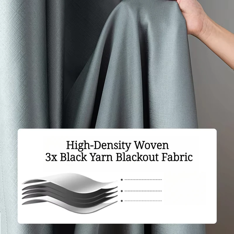 Prague Luxury Style Modern Thermal Insulation Noise Reduction 100% Blackout Decoration Curtains for Living Dining Room Bedroom