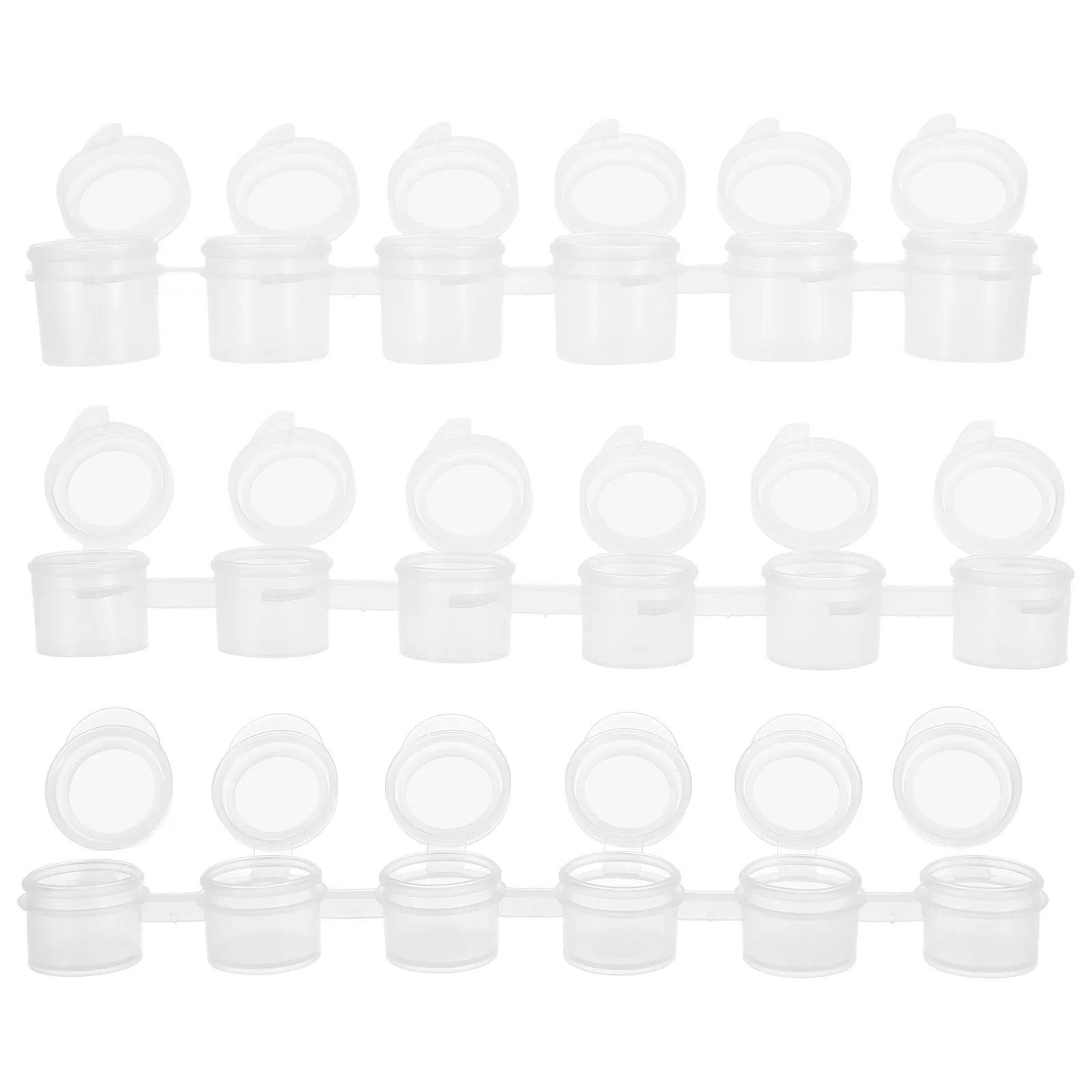 

30 Pcs Paint Empty Box Clear Plastic Tray Bucket with Lid Auto Body Spraying Bracket Backpack