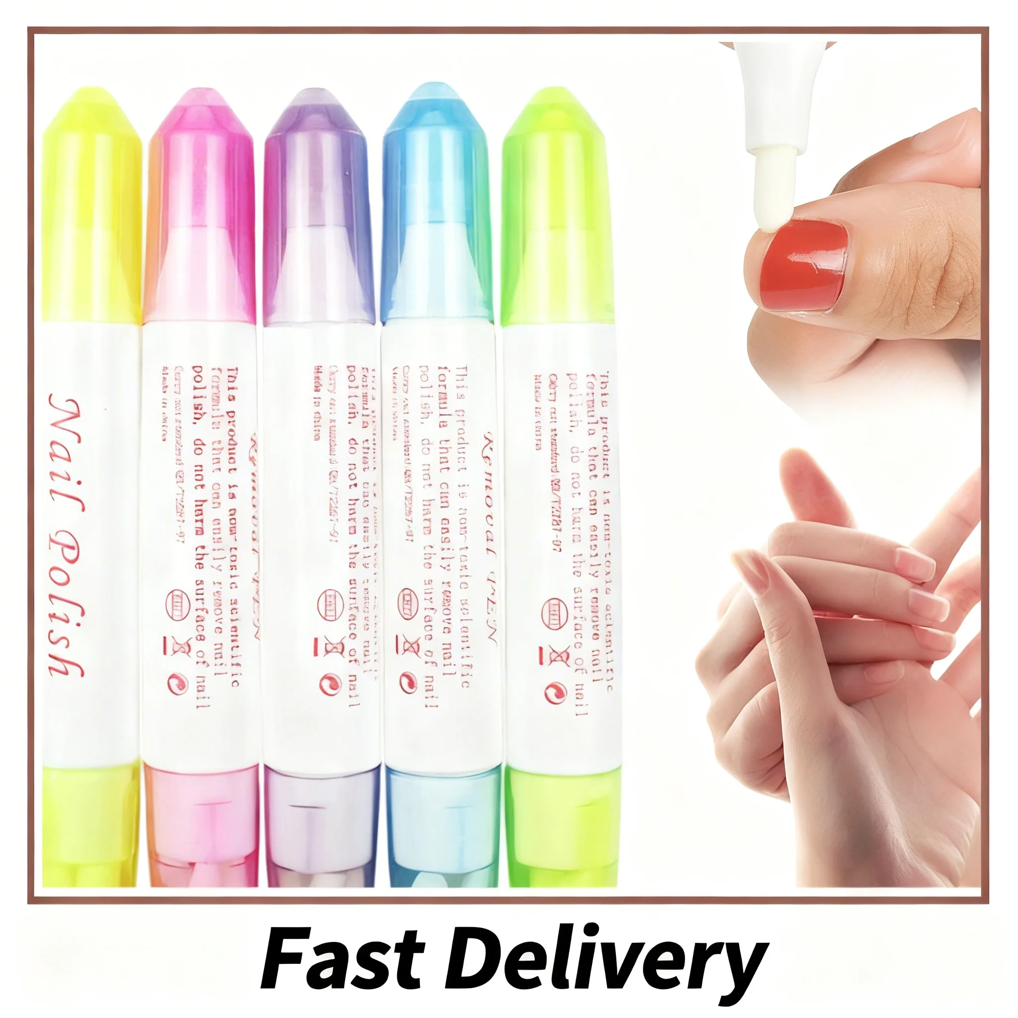 1/5PCS Nail Polish Remover Pens UV Gel Nail Polish Remover Cleaner Pen Manicure Tool With 3 Pen Heads By Random Corrector Pencil