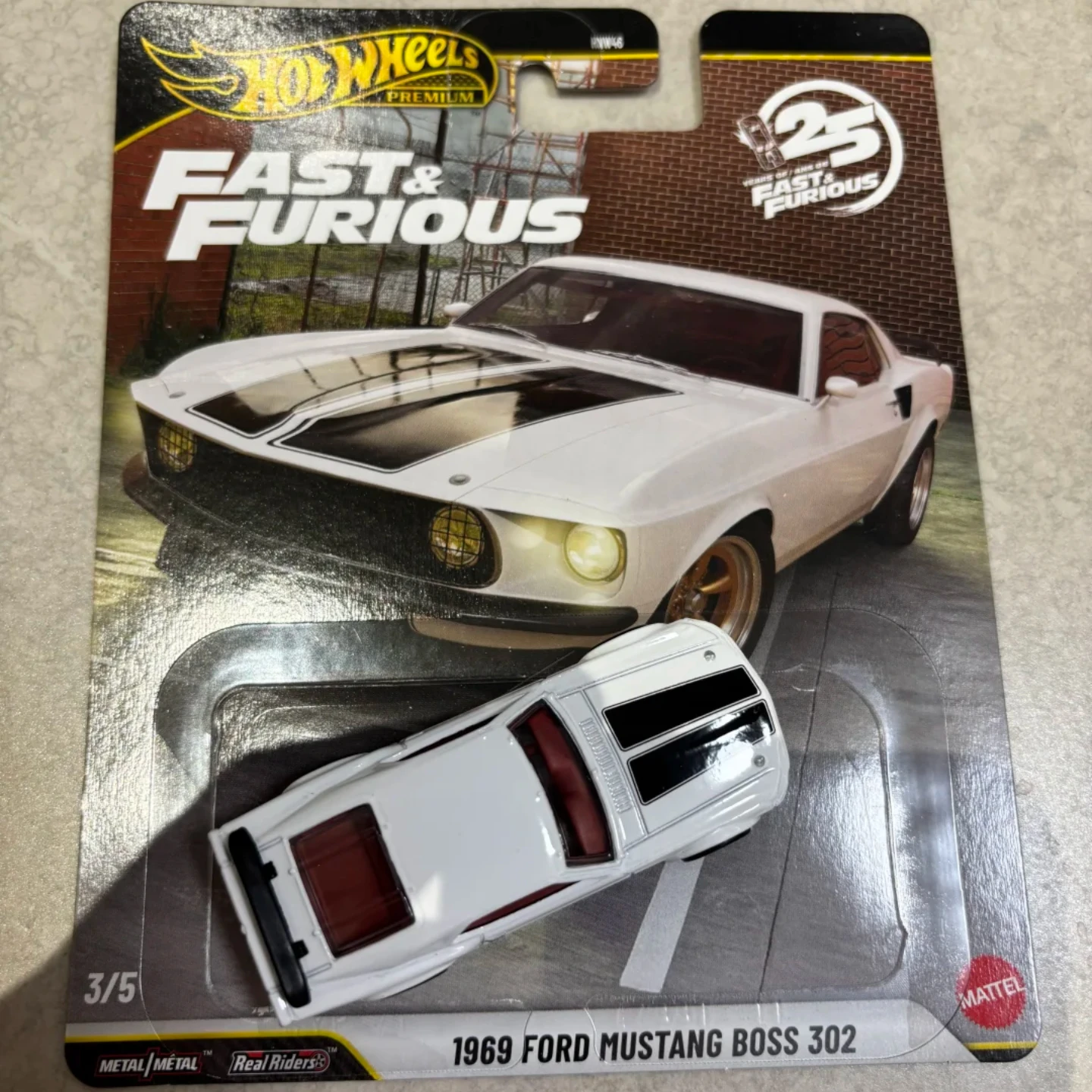 Hot Wheels Gold Label 1969 Ford Mustang Boss 302 Fast & Furious Replica Diecast Metal 1:64 Scale Collectible Toy for Hobbyists