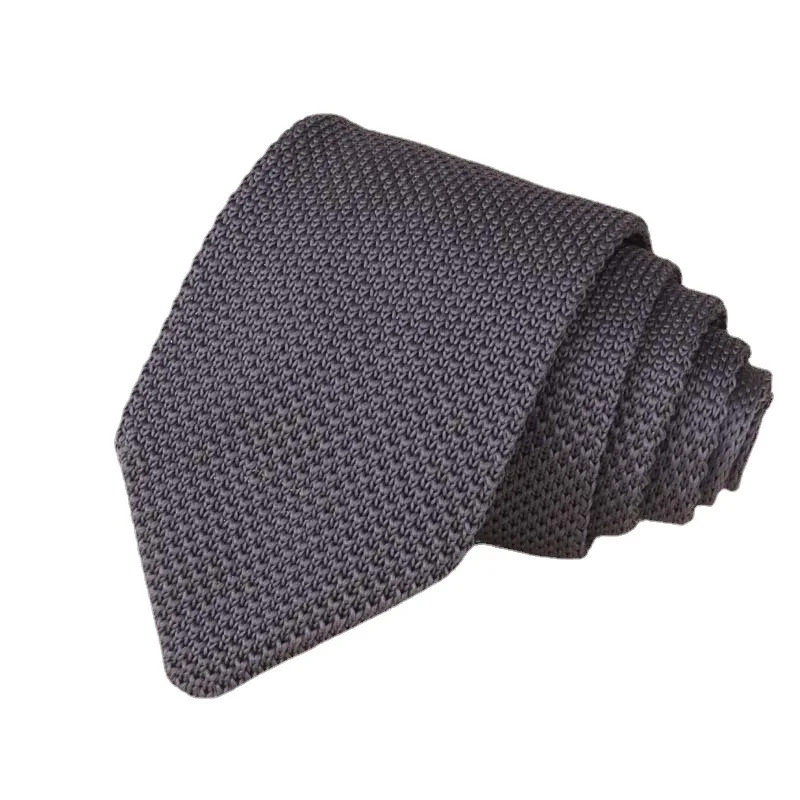 Men's Knitted Tie Narrow Version 7cm Pointed Woolen Extended Tie Business Leisure Wedding Gift Trend