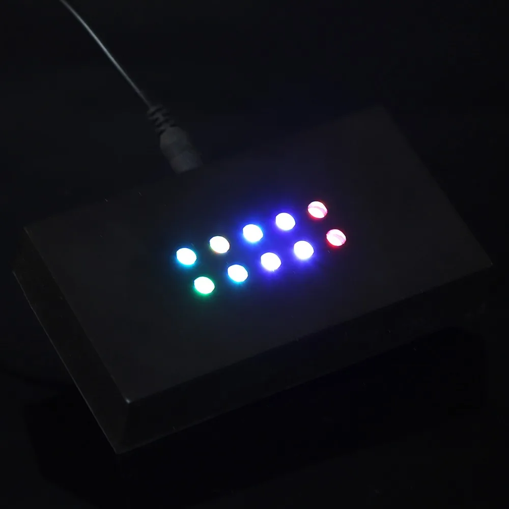 Black LED Light Display Stand 100-240V US Plug LED Lamp Base Holder Plastic Material LED Light Stand Base Office Decoration