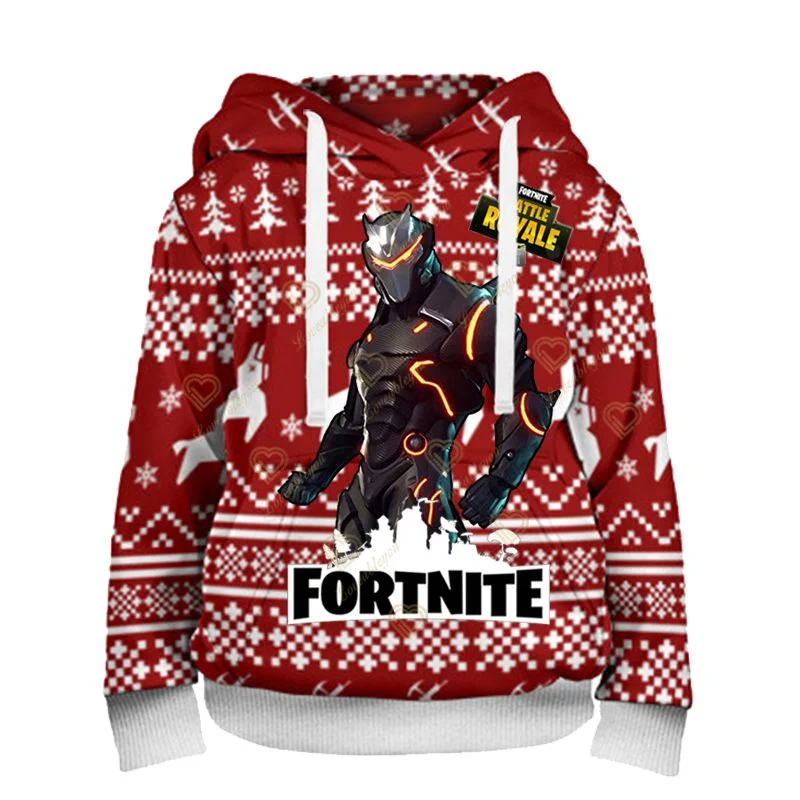 Fortnite البلوز الاطفال Victory Royale ثلاثية الأبعاد أغطية رأس مطبوعة الرجال النساء الأطفال لعبة مقنعين الشارع الشهير البلوز لهدايا عيد الميلاد