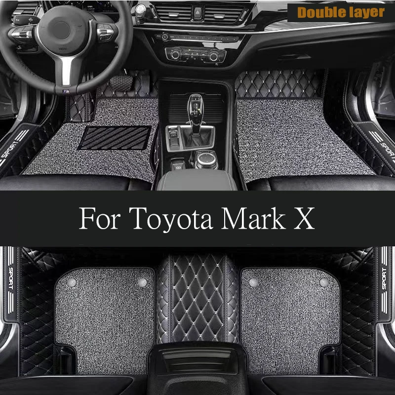 

Car Floor Mats For Toyota Mark X X130 2010-~2019 Luxury Leather Mat Carpets Rugs Interior Parts Car Accessories 2011 2012 2013