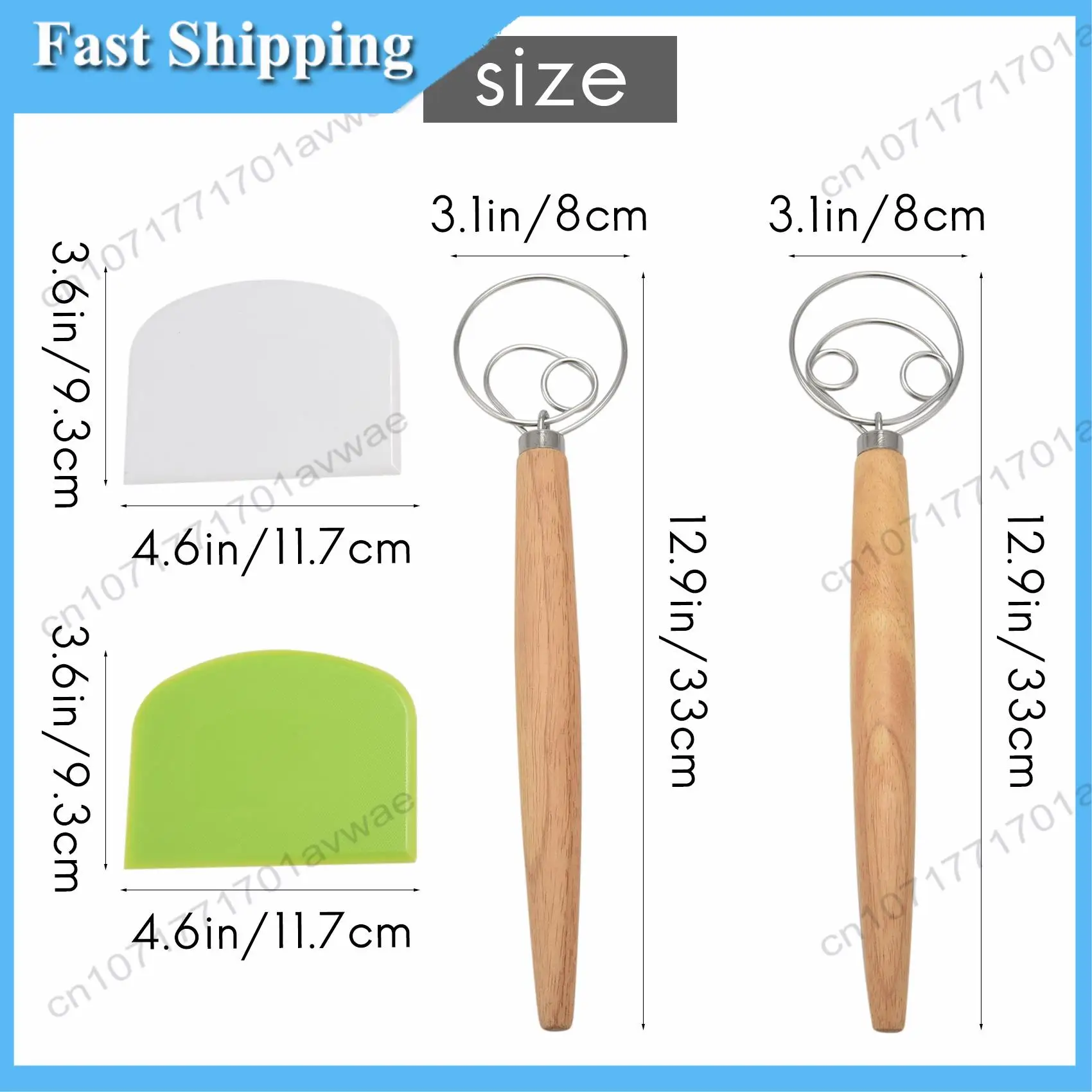 أفضل خلاط يدوي لخفق العجين الدنماركي، قطعتان من خلاط العجين المصنوع من الفولاذ المقاوم للصدأ مع كاشطين لعجين البيتزا، خبز العجين المخمر، E