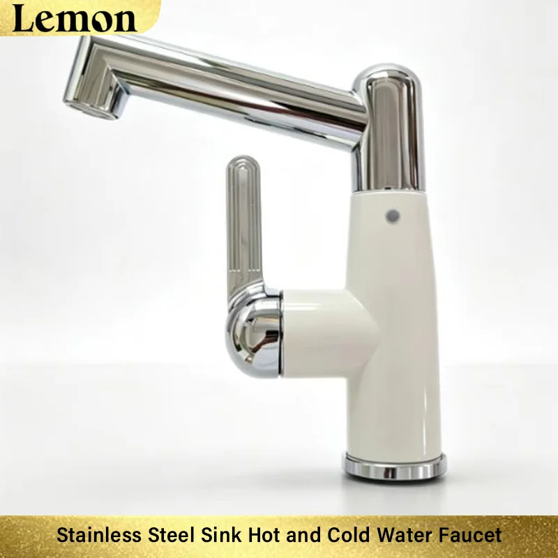 Gunmetal-Gray Sink Faucet, Hydropower-Operated Digital Display Faucet, Swivel Basin Faucet
