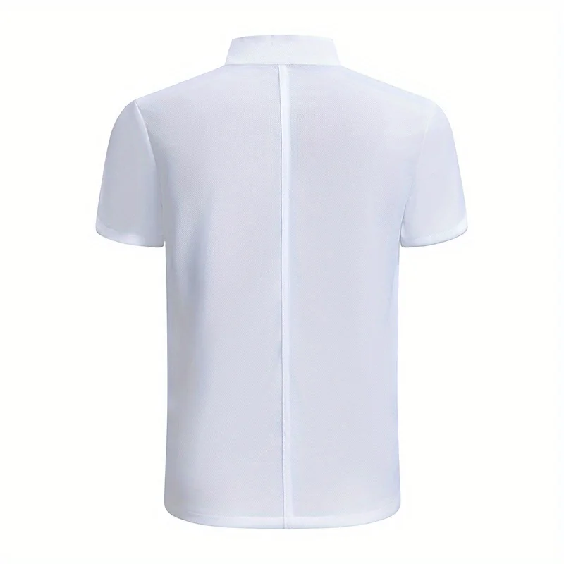 سترات الشيف قصيرة الأكمام للرجال والنساء، قمصان عمل المطبخ والمطاعم، زي الطبخ لخدمة الطعام #5