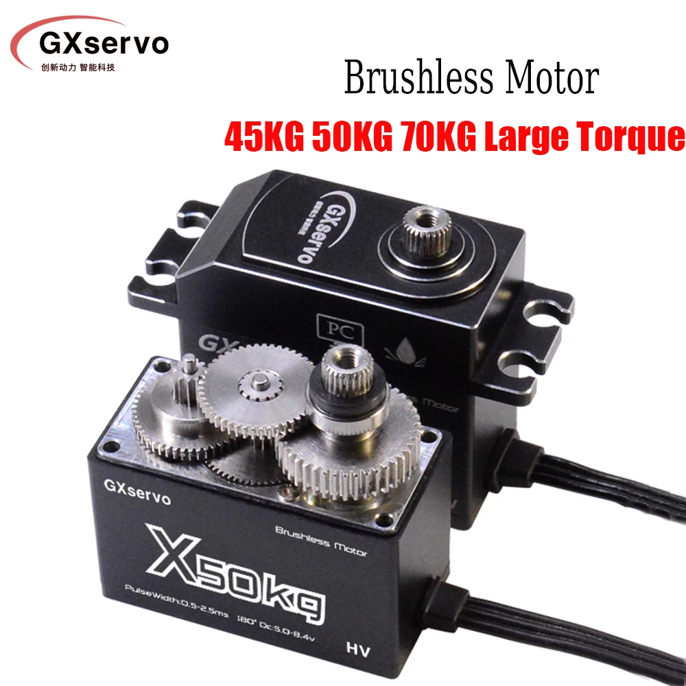 45kg 50kg 70kg Digital Servo IP67 Waterproof GX3370BLS Steering Servo Brushless Motor For 1/10 RC Car Crawler RC Boat Airplane