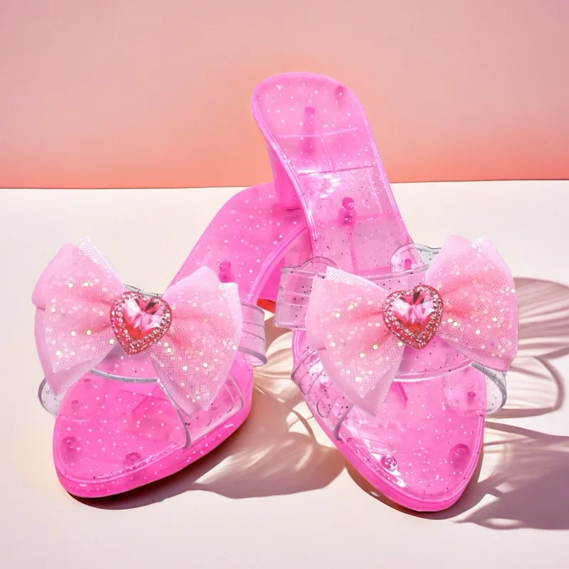 

Girls pretend play Toys with Bows Decorations Birthday Party Accessories role play high heel shoes toys dress up parts for kids