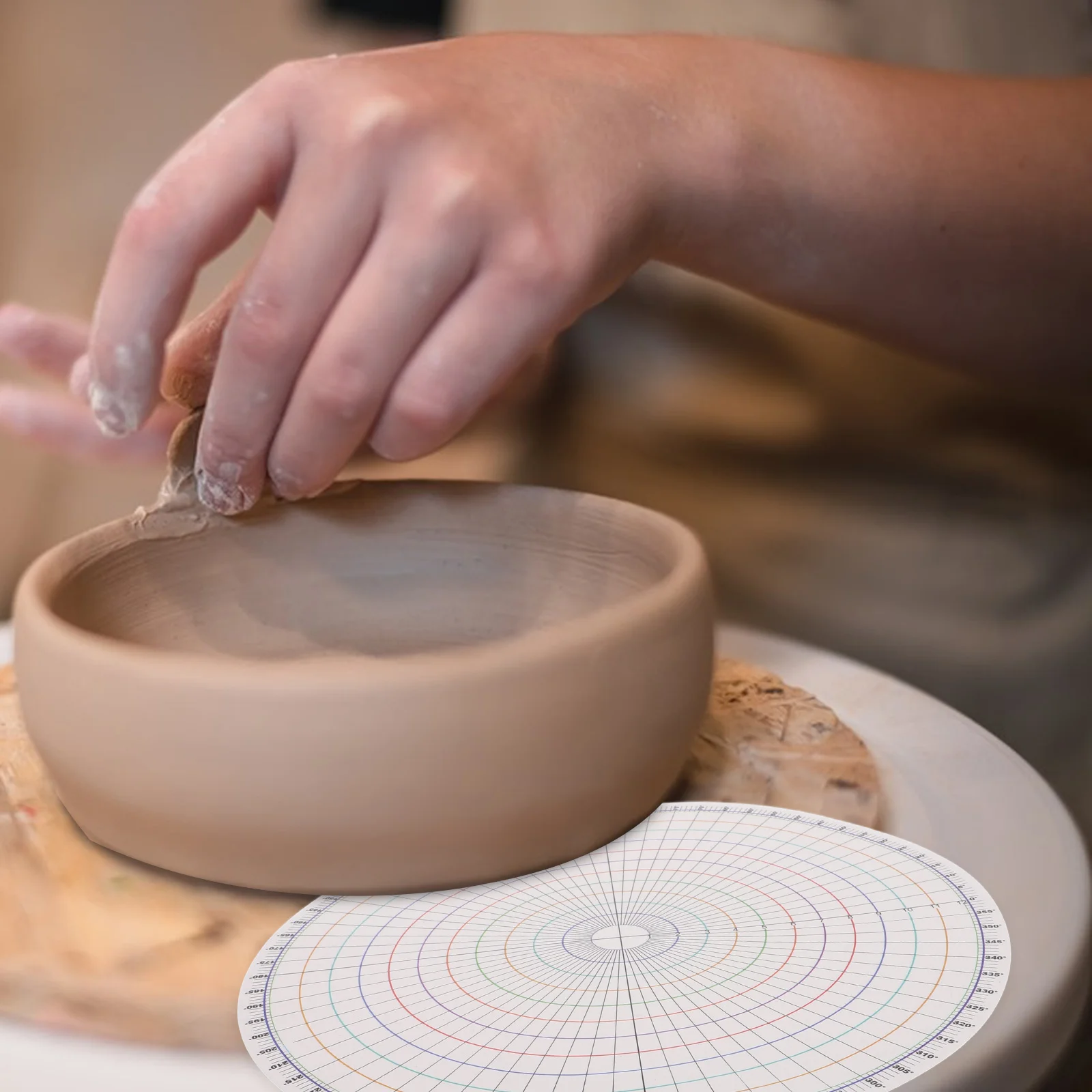 

Pottery Tools Ceramic Trimming Disc Clay Sculpture Divider Ruler For Artists Circle Stencils Measuring Gauge Modeling Tool