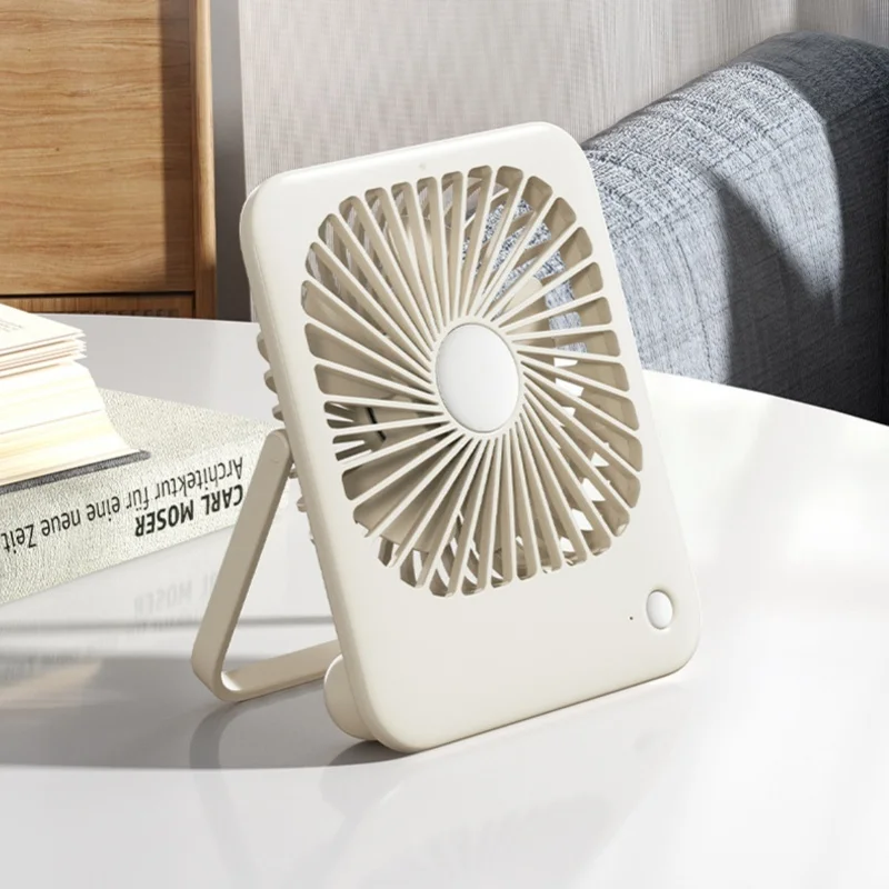 USB Desk Fan Multifunctional Minimalist Style 3 Speed Adjustable Strong Wind Small Table Fan For Home Camping Bedroom Office