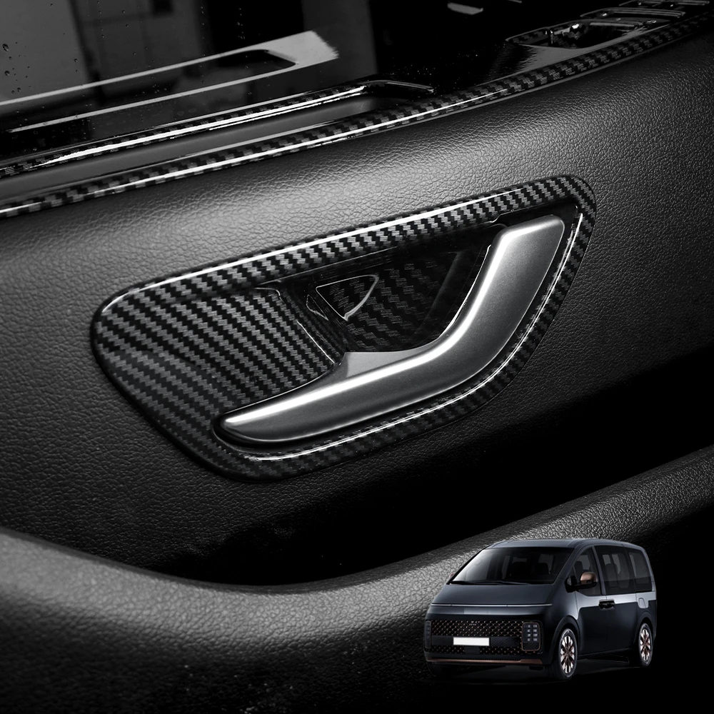 

Interior Accessories 2PCS Carbon Fiber Inner Bowl Frame Cover Trim For Hyundai Staria 2021-2026 Car Tuning