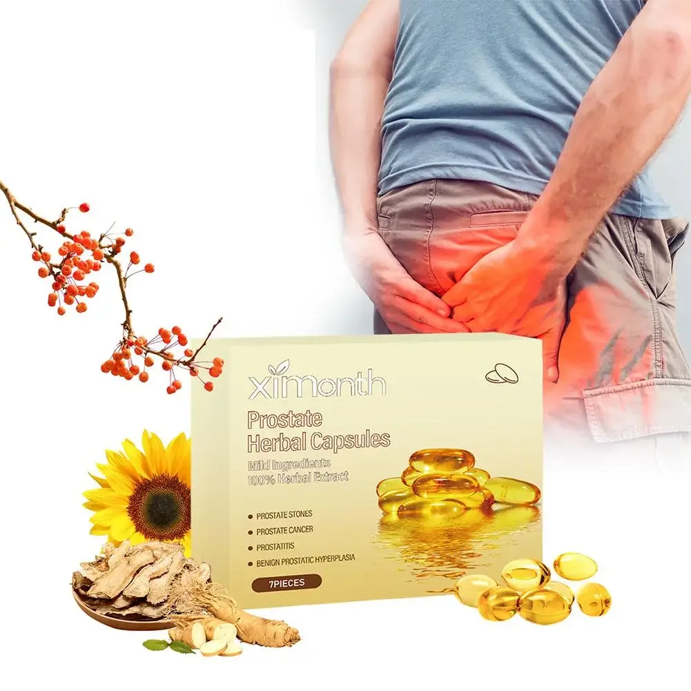 Prostate Herbal Capsules For Man 7pcs Relieve Male Prostatitis Discomfort Body Care Capsules Personal Health Care