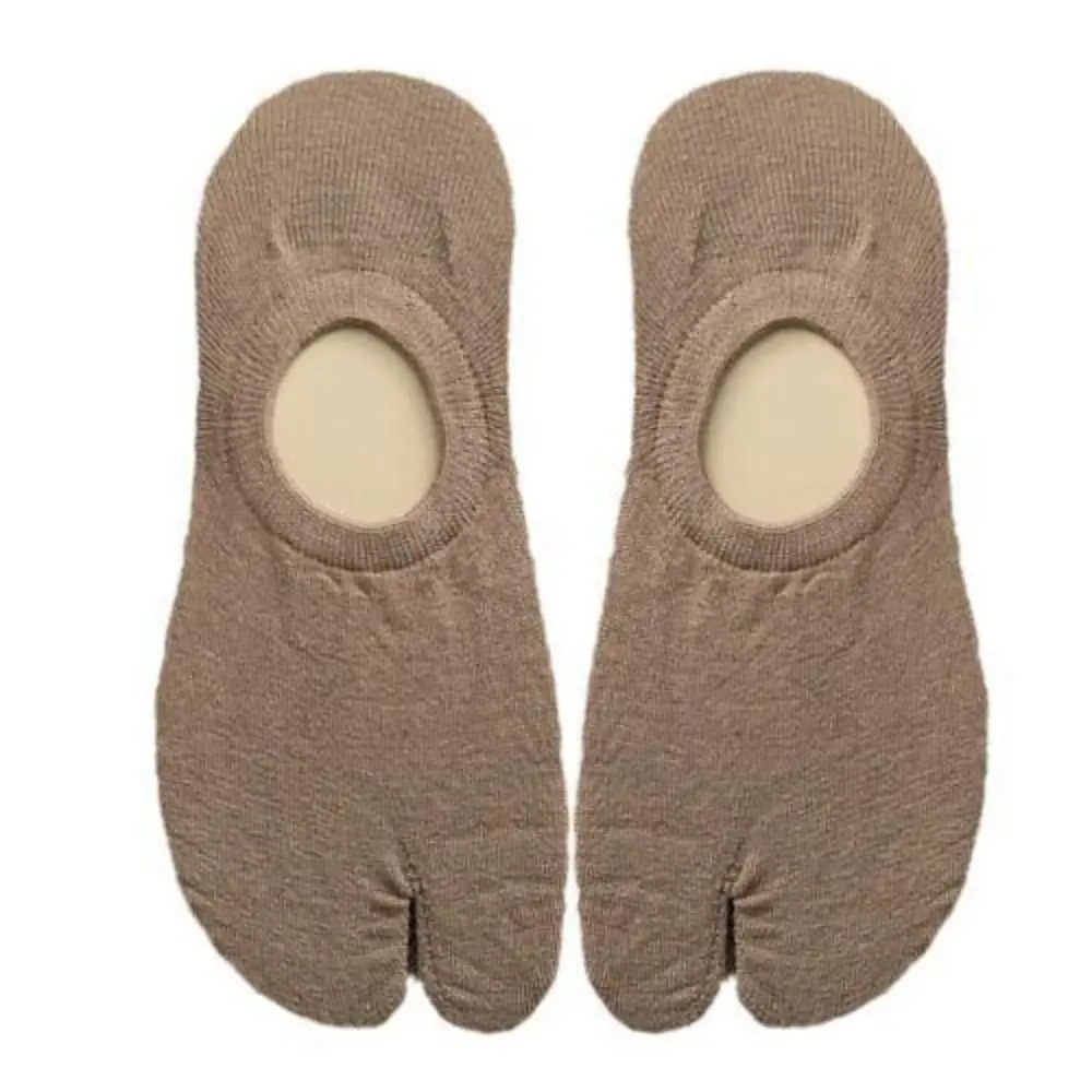 Simple Cotton Two-Toed Socks Low Cut Breathable Boat Socks Comfortable Flip Flop Socks Foot