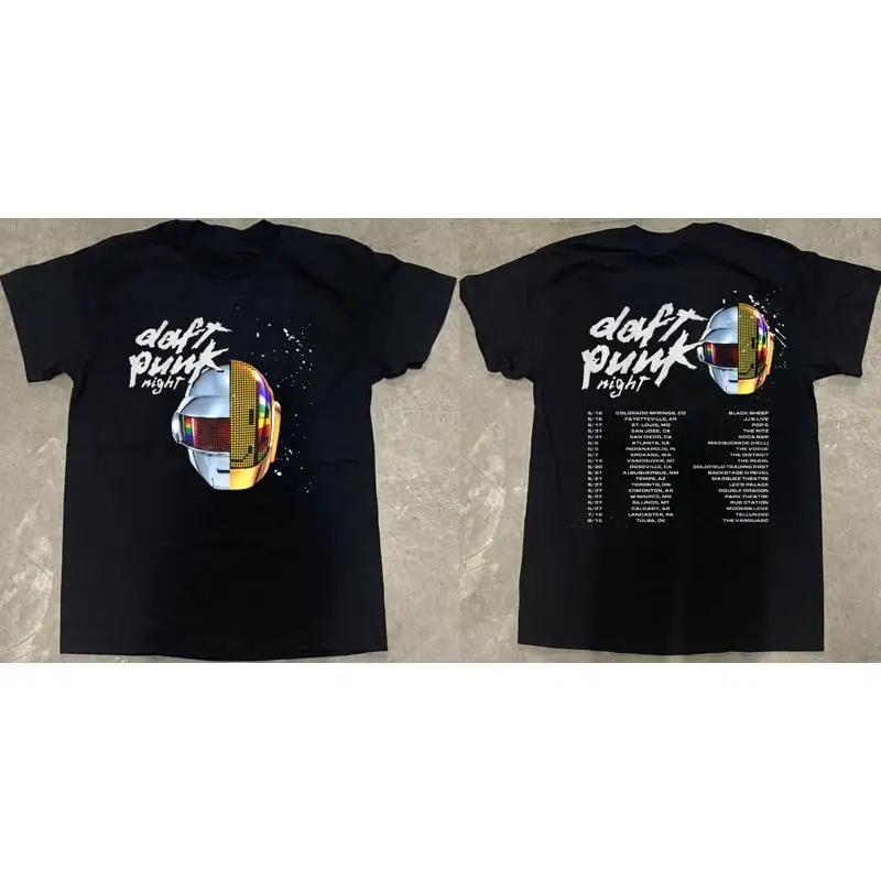 

Новая концертная футболка Daft Punk Night 2025 года, черная, все размеры для фанатов OM859