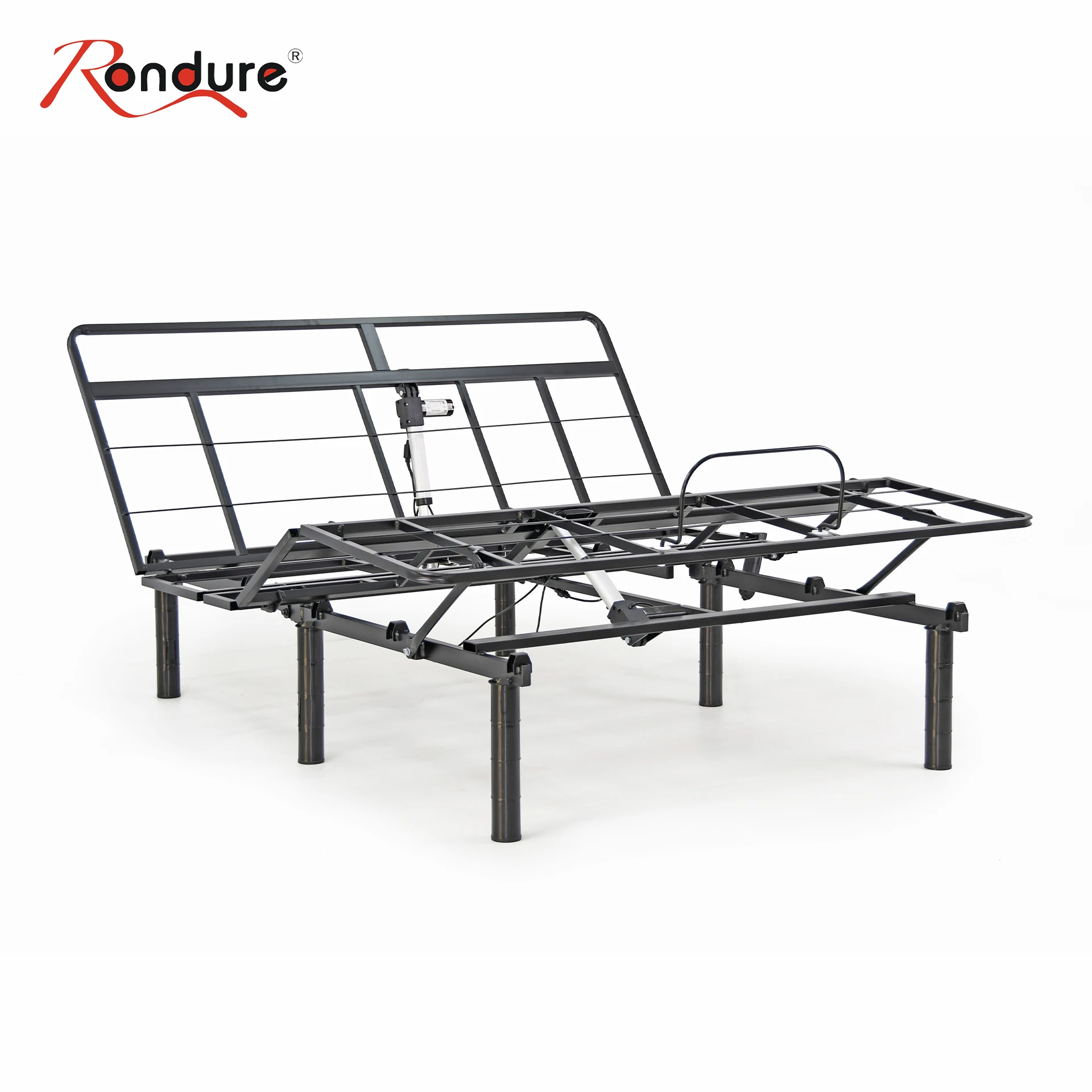 TM02 Two Motor Okin Metal Electric Adjustable Bed Frame Queen Size Metal Mesh Double Motor Adjustable Frame