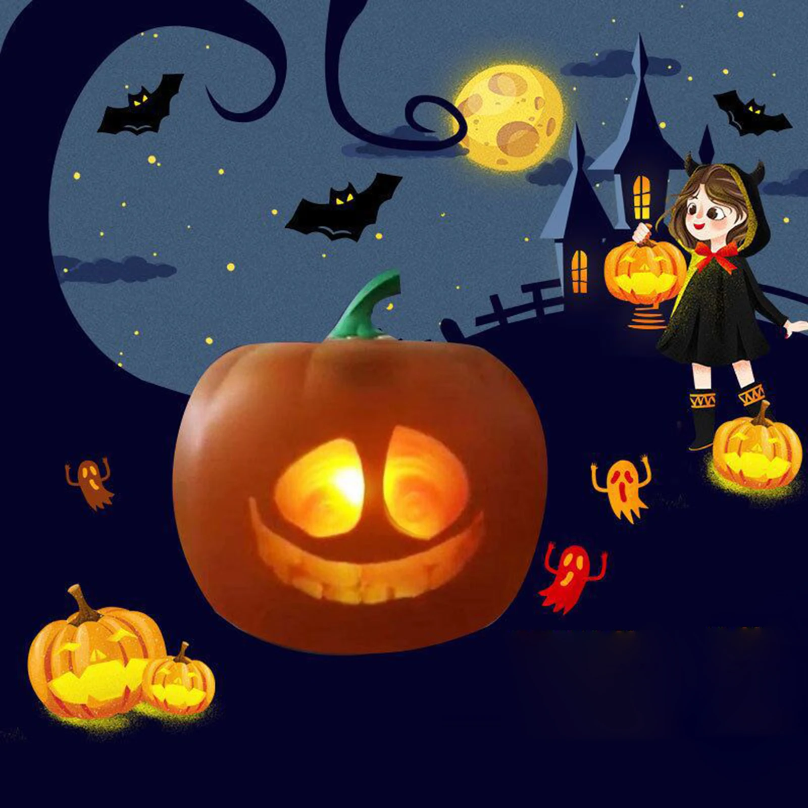 

Halloween Pumpkin Lighting With Built in Video Projector Speaker Funny Animated Singing Pumpkins For Halloween Party Decortion