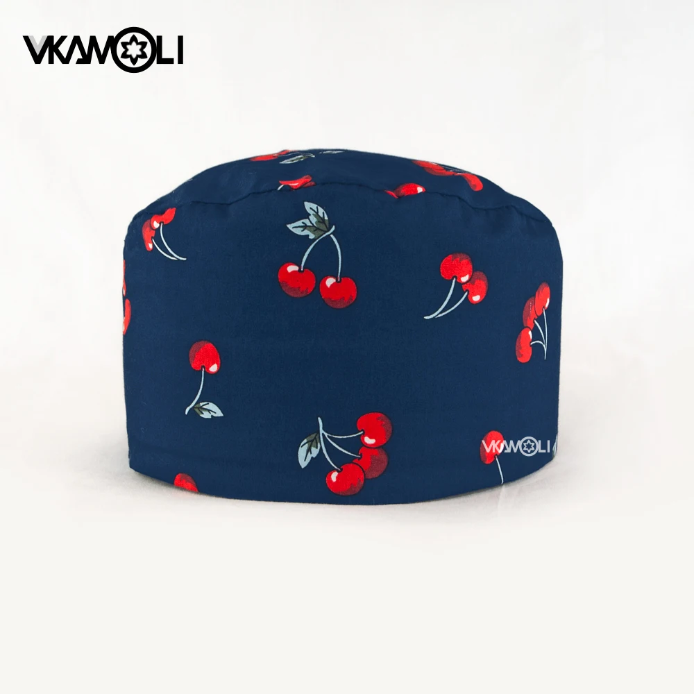 Vkamoli Gorros de trabajo unisex de algodón, gorros de trabajo para salón de belleza, gorros de quirófano para mujer