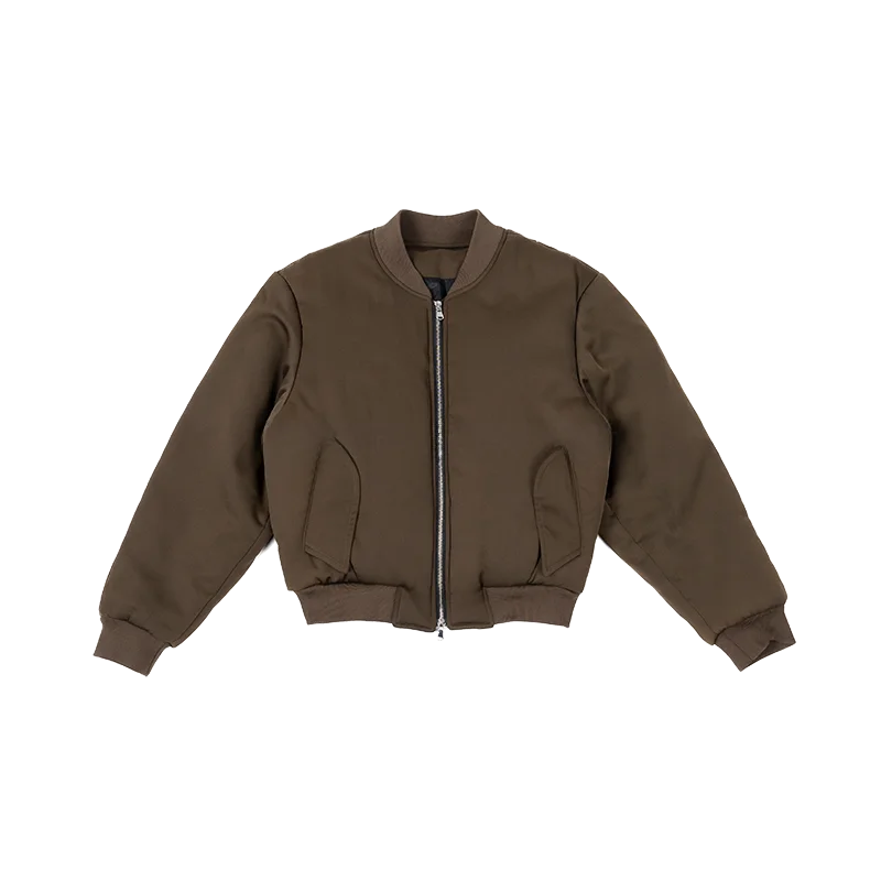 

EMADE Satin Blade Sve MA Bomber Cotton Jaet Loose Fit Faion Urban Sle Youth Daily Wear Thiened Autumn Winter Coat