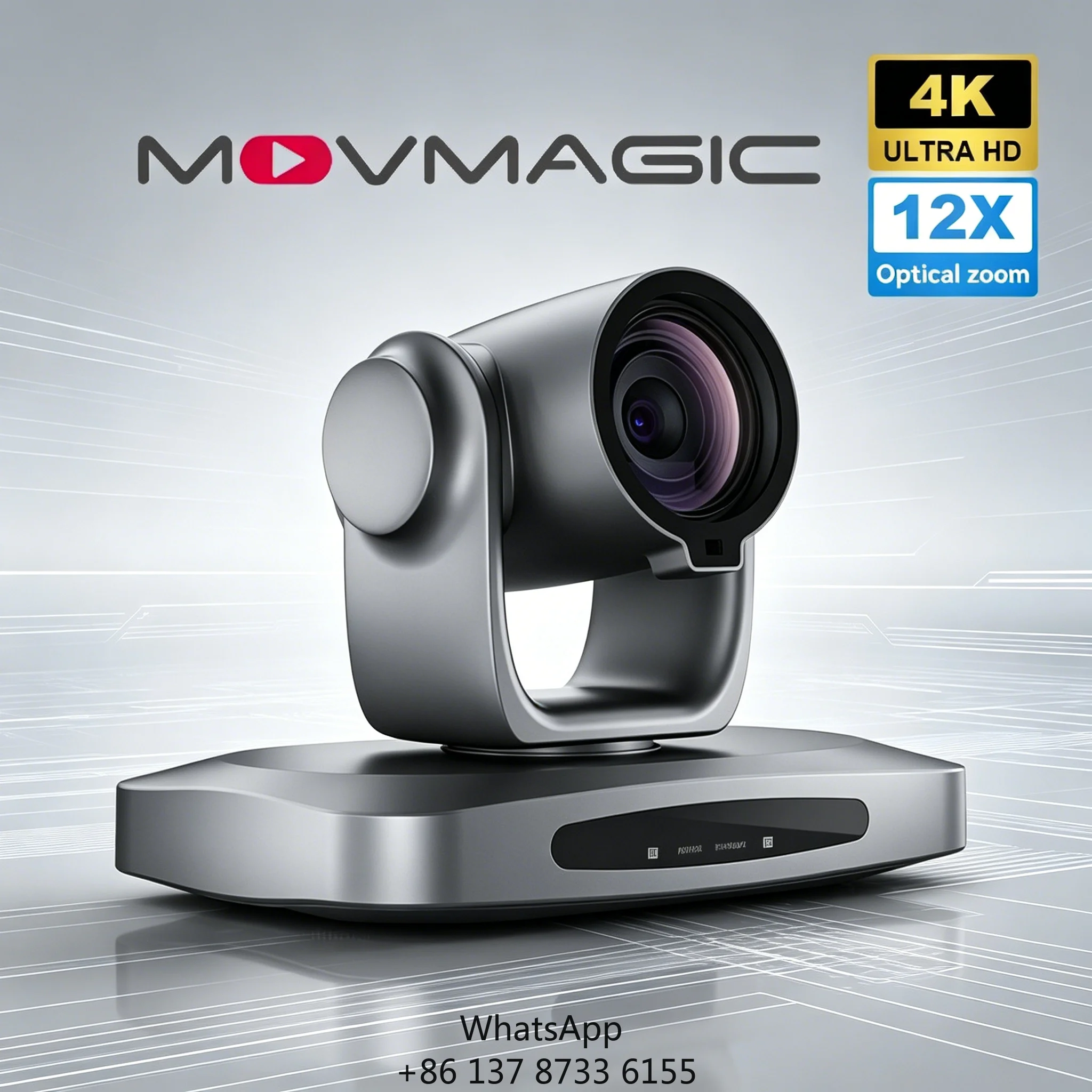 Movmagic MC3-H 12X 4K30P Ultra HD PTZ Camera With Catch Up Function 1 Year Warranty Live Streaming Conference & Broadcasting Use