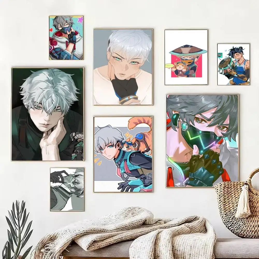 O-OverwatchES Wuyang Mizuki  Poster High Quality Dorm Living Room Aesthetic Wall Decoration Painting Stickers Gift