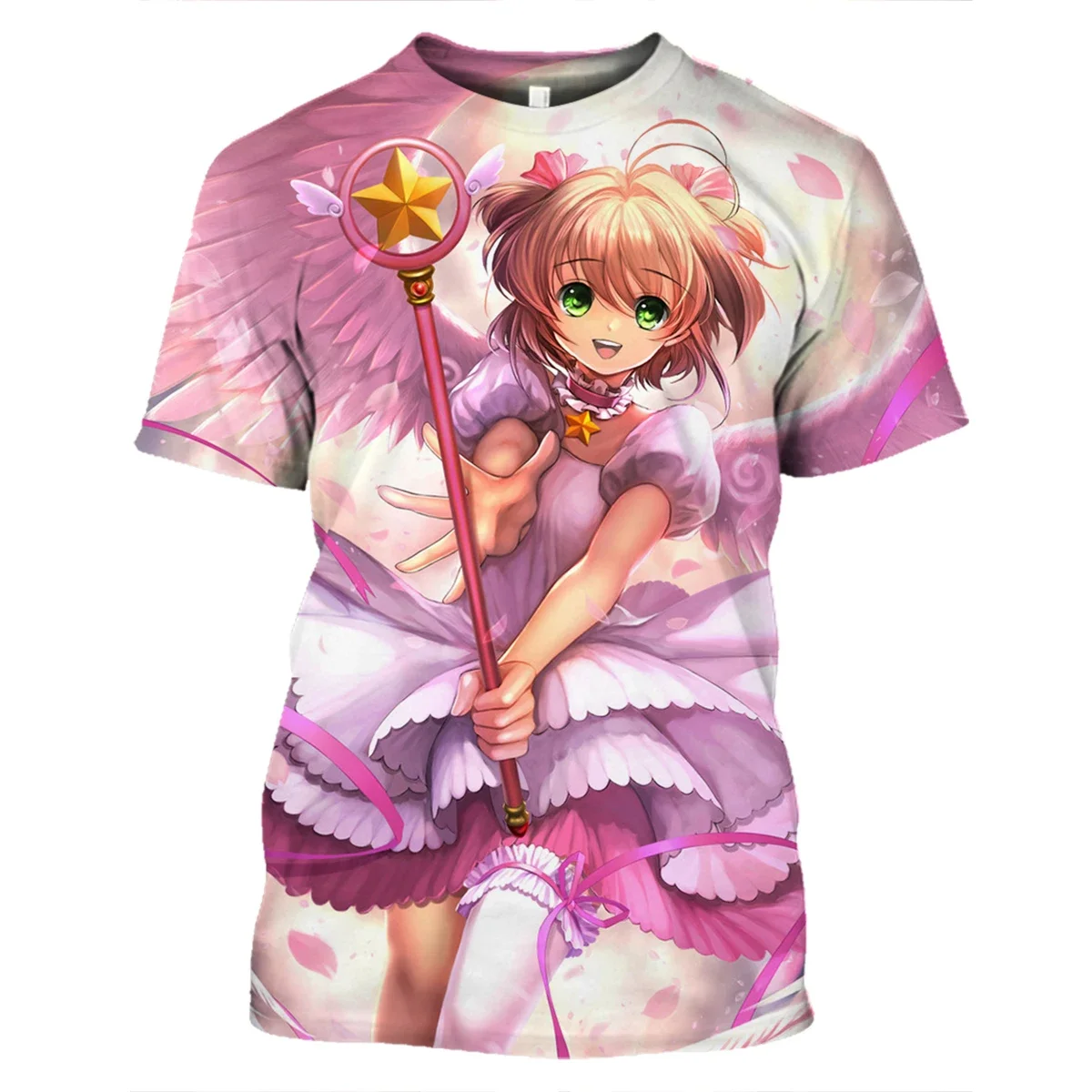 2024 Anime Sakura Card Captor 3D Print Harajuku T-shirts Unisex Casual Pullover Clothing Streetwear Hip Hop Fashion Men T Shirt