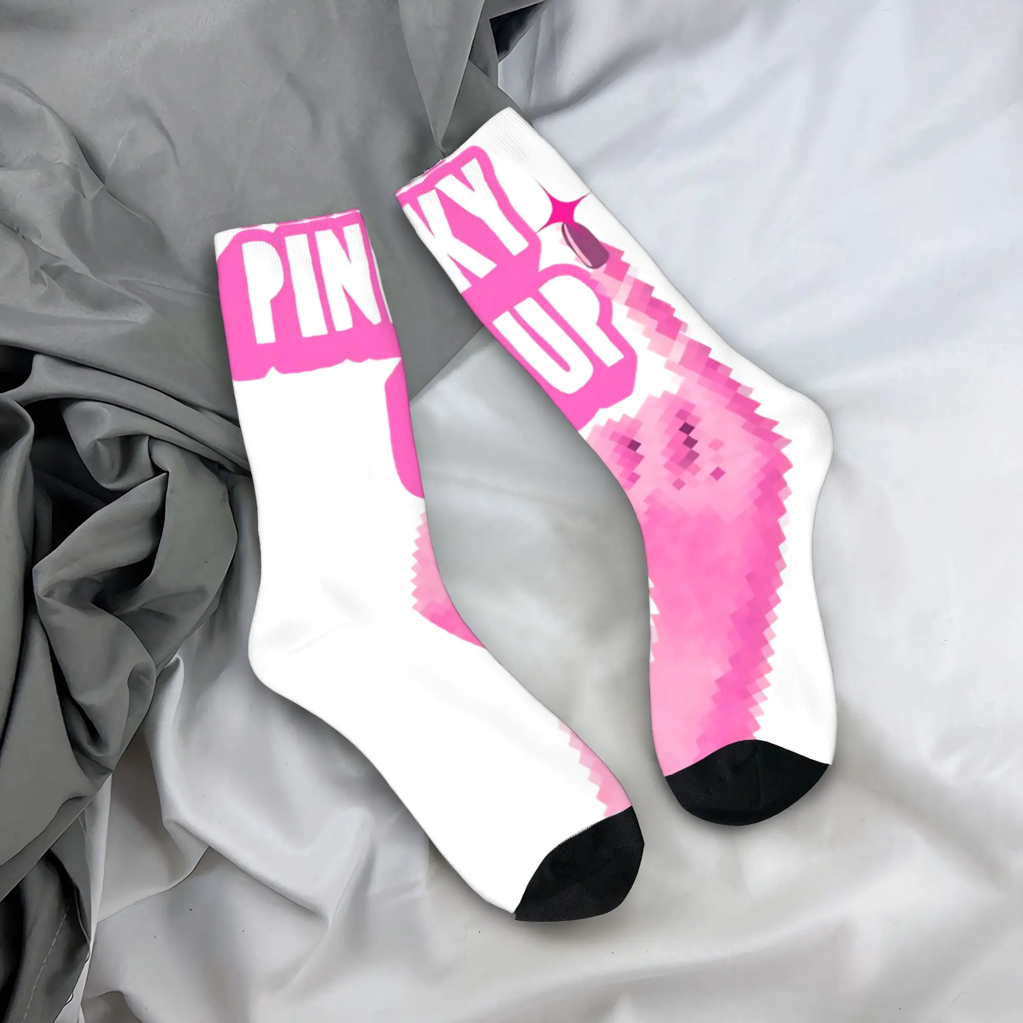 Katseyes PINKY UP kpop Design Theme Dress Socks Merch for Men Cozy Crew Socks