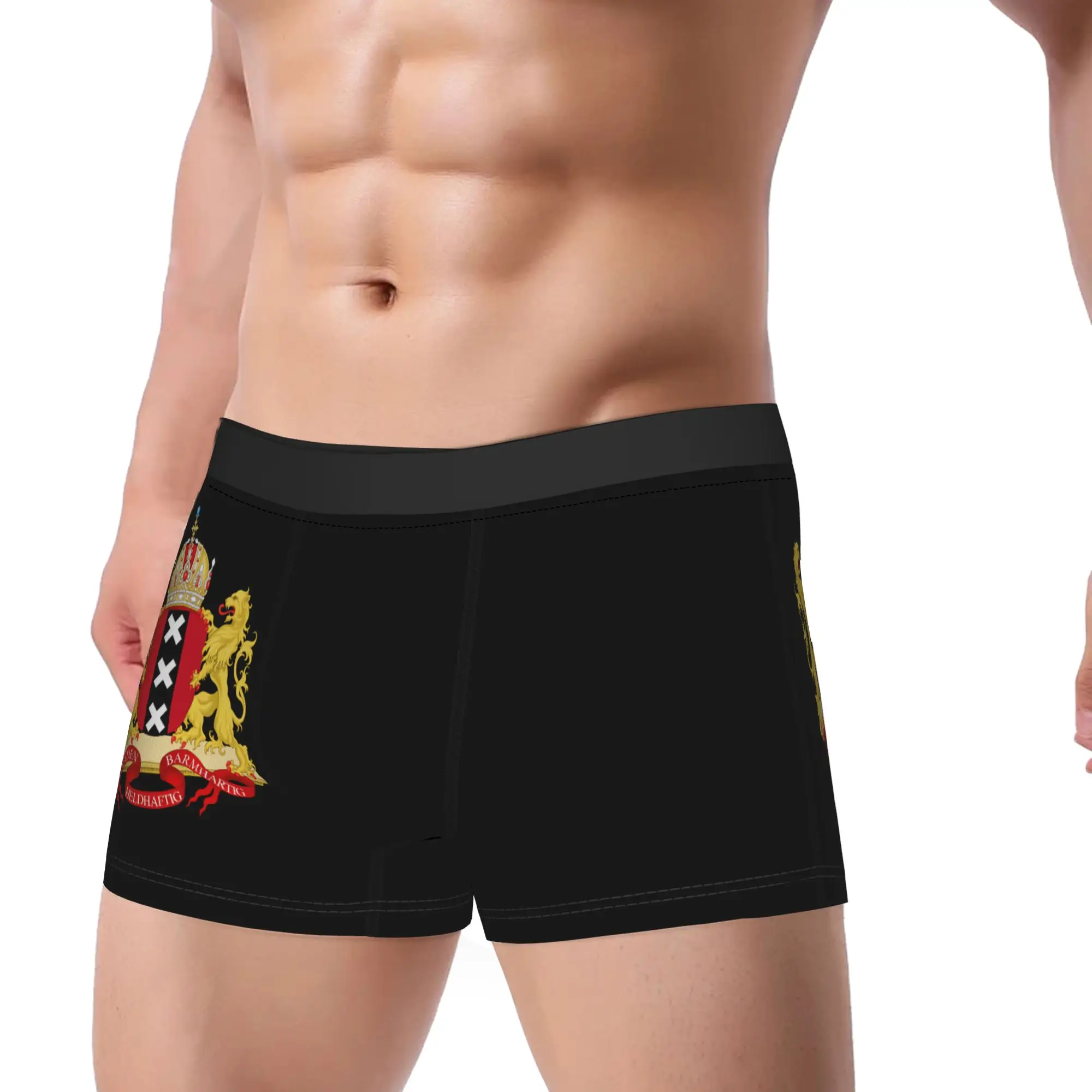Netherlands Flag Underwear  Soft Trend Underpants Printing Shorts Briefs For Man 3D Pouch Large Size Trunk