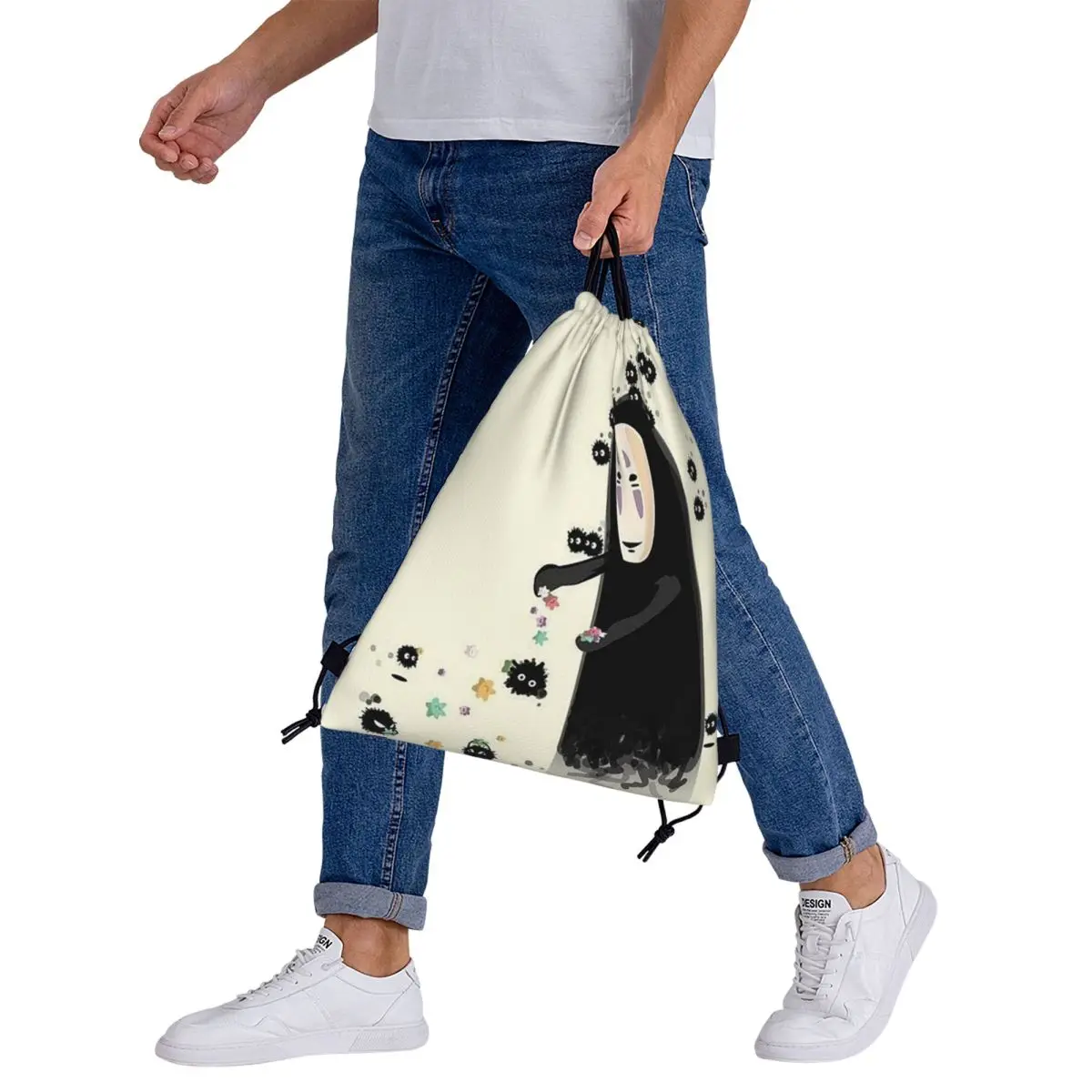 Soot Studio Ghibli バックパック カジュアル巾着バンドル ポケット スポーツバッグ ブックバッグ 旅行 学校用