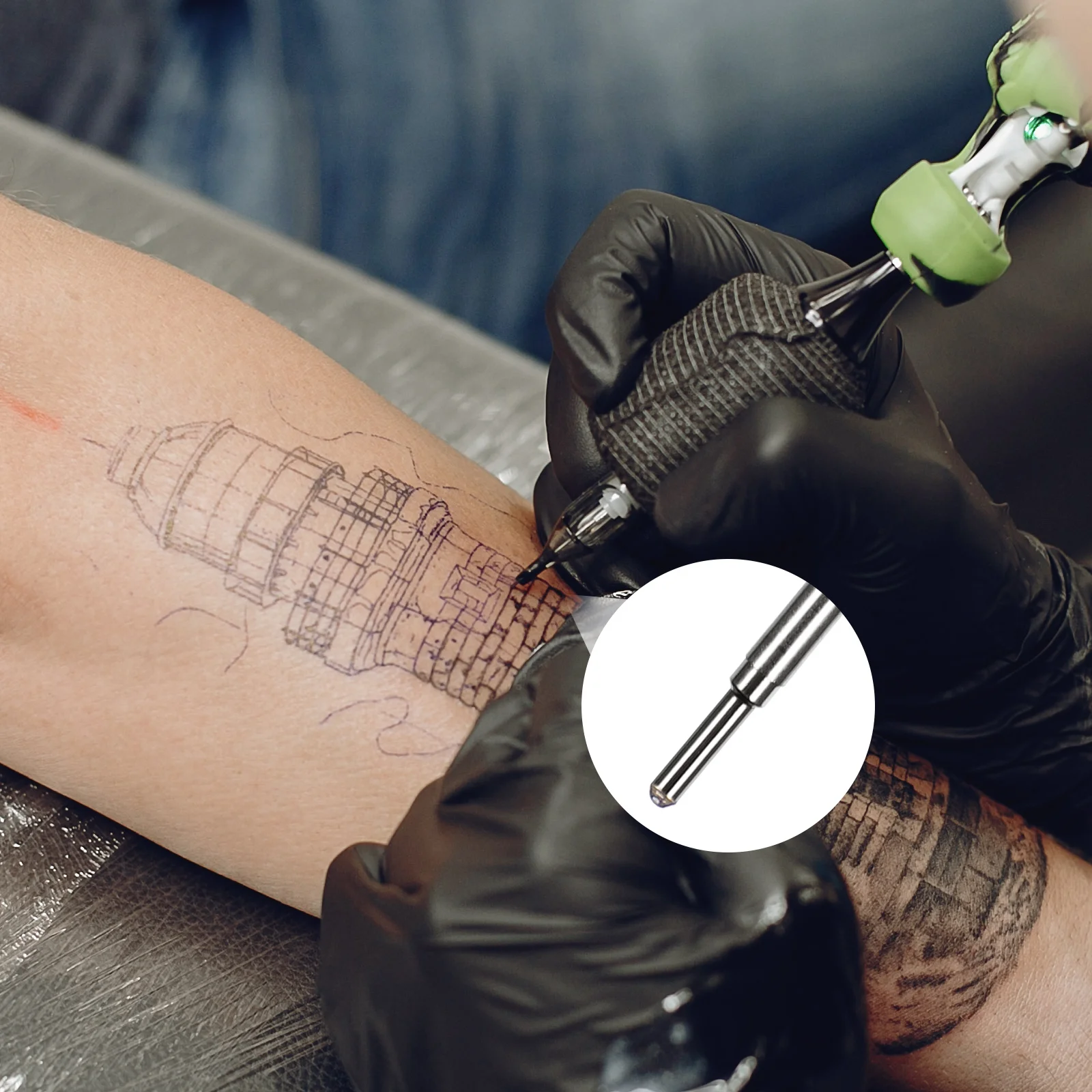 20개입 타투 스킨 펜 코어, 세밀한 팁, 안전하고 정확한 라인, 고품질 스킨 마커 펜 코어용