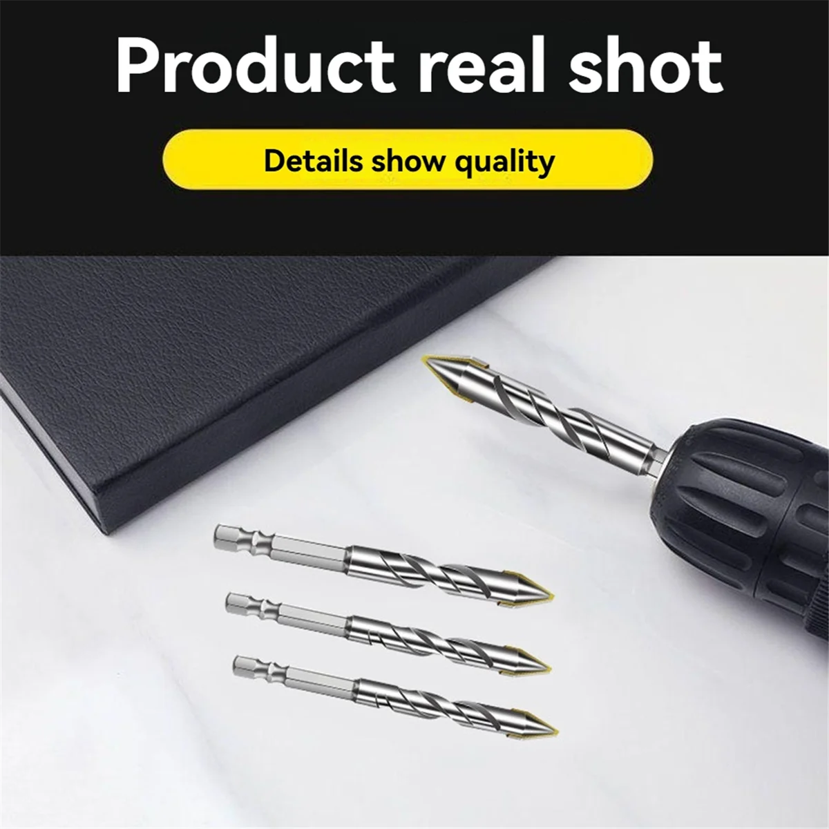 ABGL 4 шт. эксцентриковые спиральные сверла, набор высокопрочных сверл 6 мм/8 мм/10 мм/12 мм, спиральные сверла по металлу для стекла/плитки/дерева