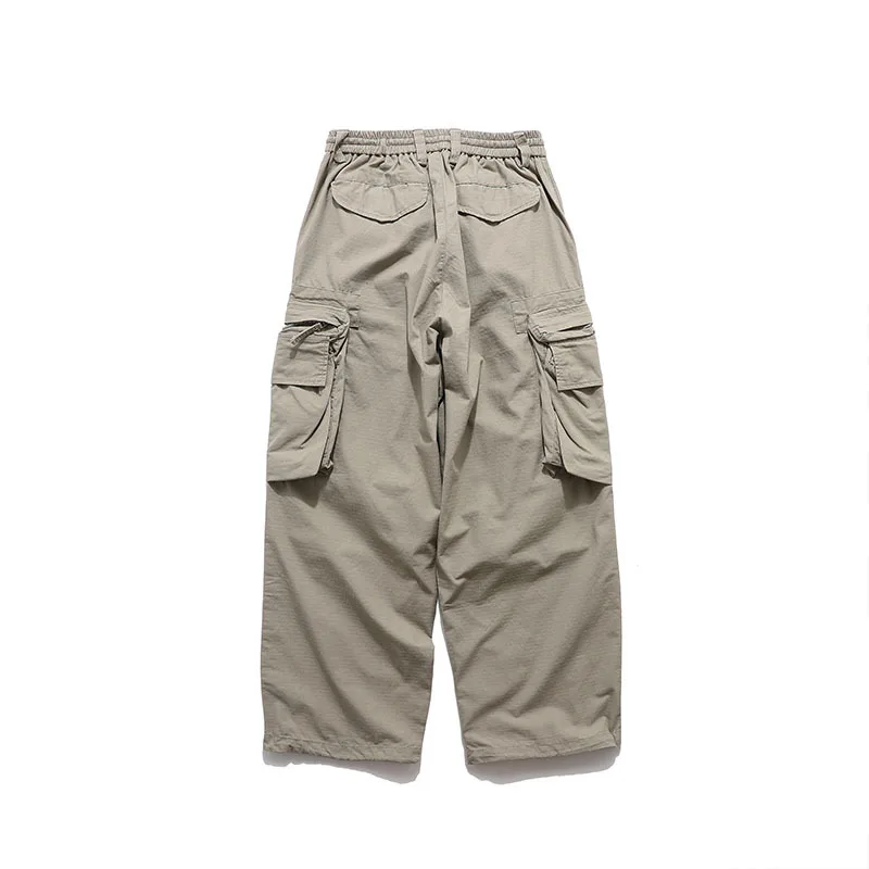 Outdoor Fashion Functional Overalls Men Women Streetwear Loose Casual Straight Wide Leg Tack Baggy Cargo Pant Techwear Trousers