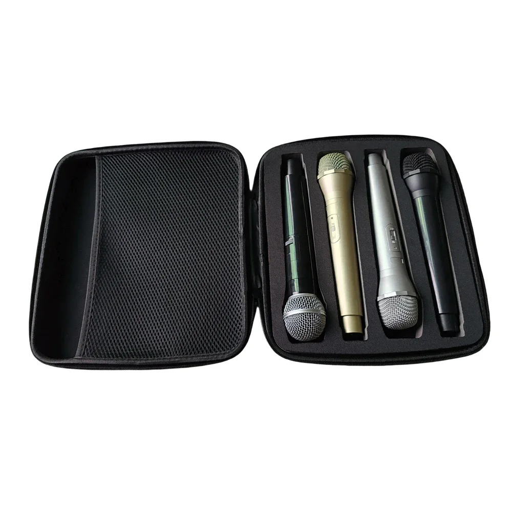 

Portable One-to-four Wireless Microphones Storage Box Microphoned Carry Case EVA Bag with Zipper Shock-proof Waterproof