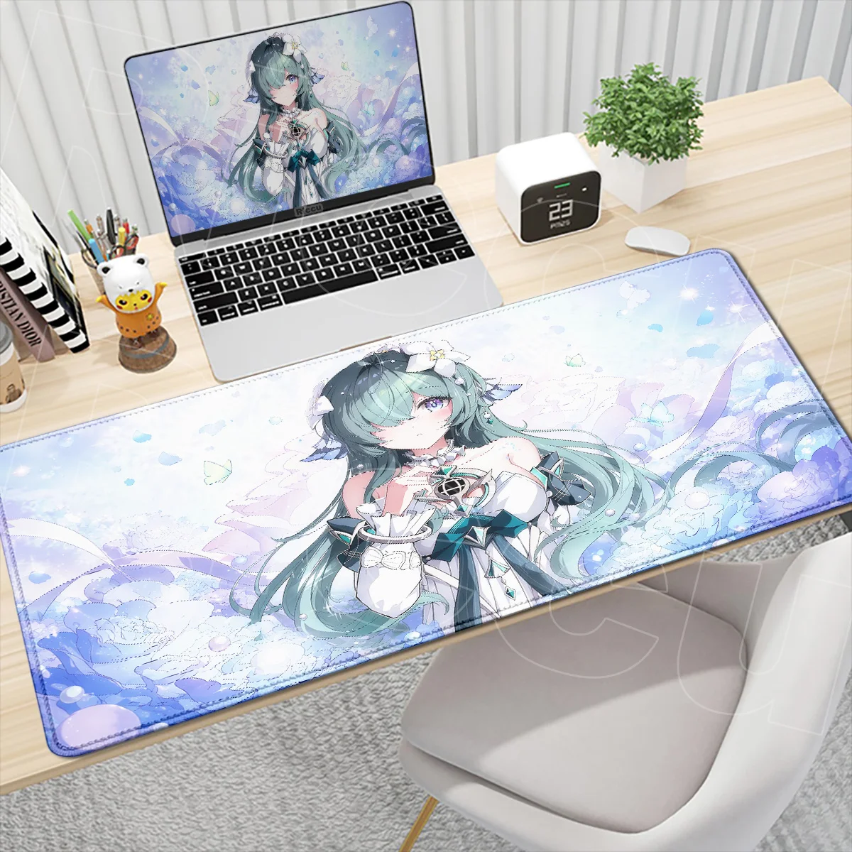 Laptop-Anti-Rutsch-Mauspad aus Naturkautschuk, Hot Gaming Genshin Impact Mauspad, E-Sport Gamer Schreibtischunterlage, Niedliches Mädchen Vodyanitsa Mauspad – Detail 20