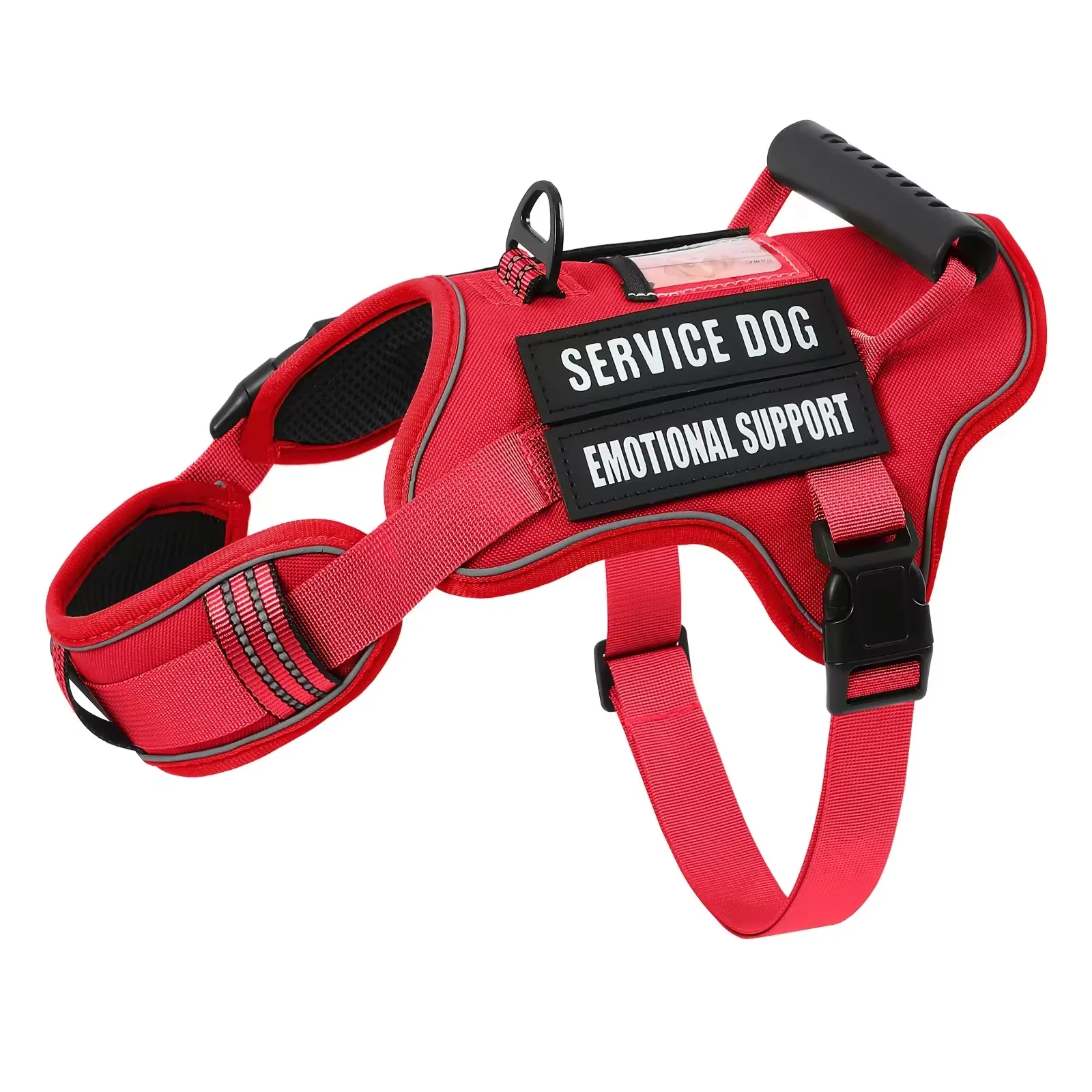 Adjustable Tactical Service Dog Harness with Handle Reflective Straps and Removable Patches