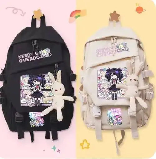 

2024 NEW Anime NEEDY GIRL OVERDOSE Canvas Cosplay Lolita Student Backpack Casual Bag Knapsack Xmas Birthday Present Gifts
