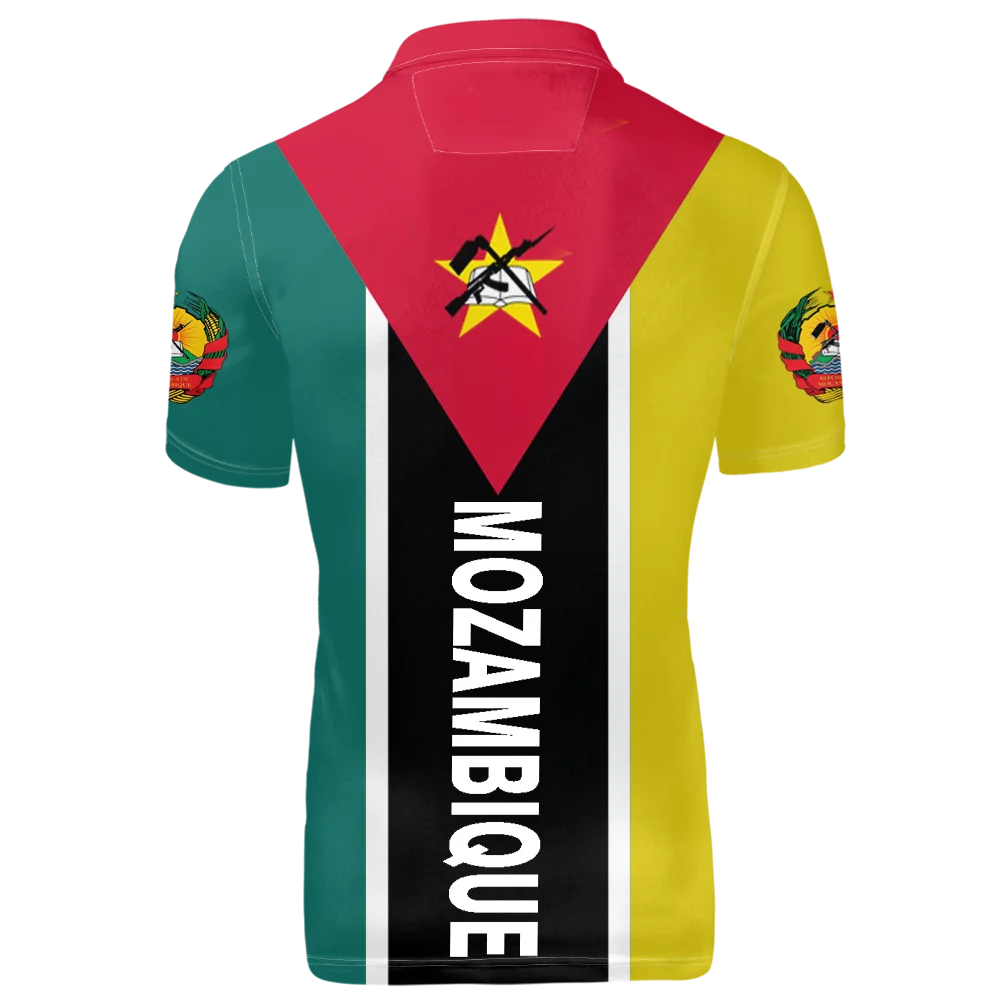 Mozambique Free Custom Name Team Logo Mz Lapel T Shirt Moz Country Fishing Travel Portuguese Nation Republic Flags Clothes