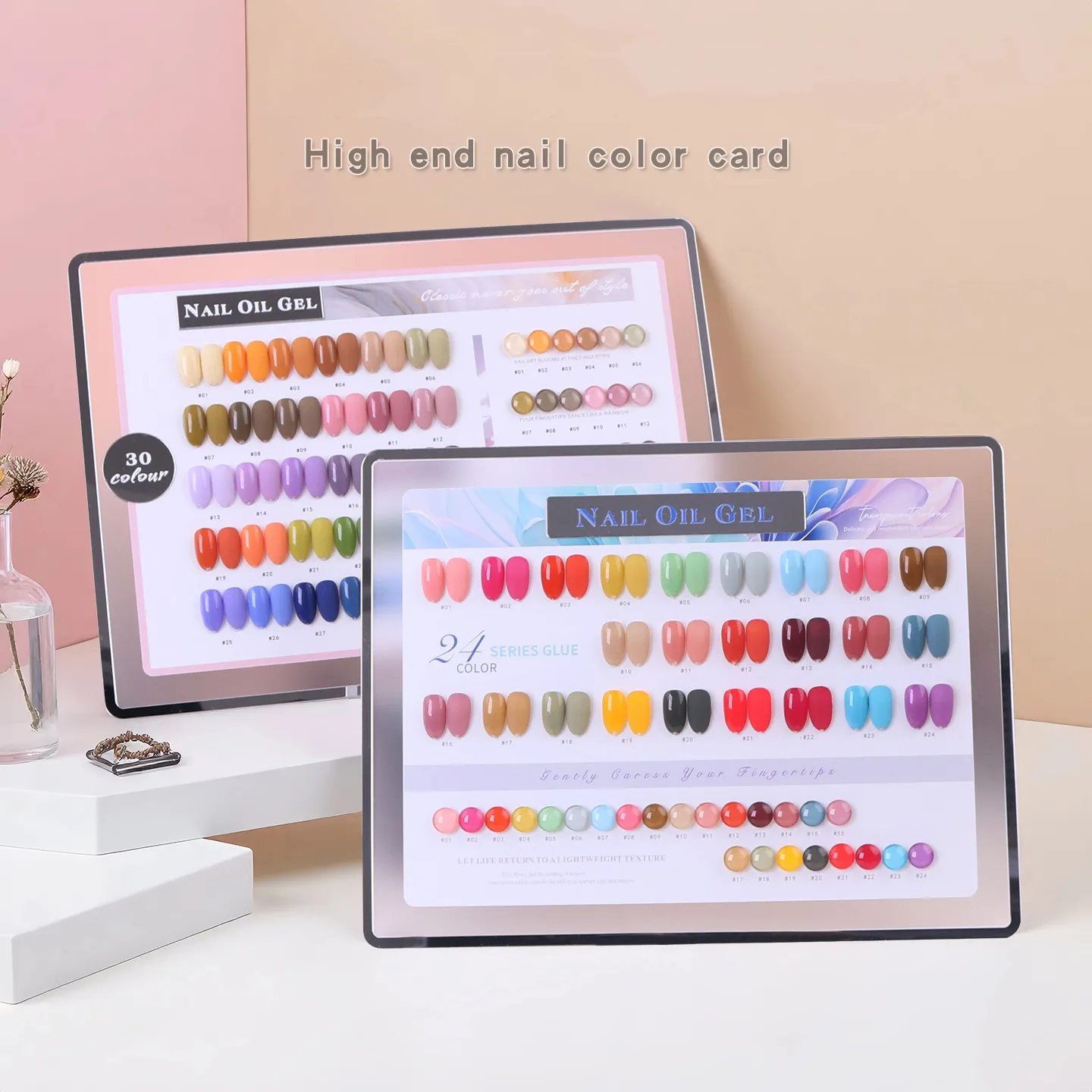 

Japanese Style Nail Swatches Color Card Display Board Gel Polish Template Acrylic Nail Art Sample Stand Manicure Showing Shelf