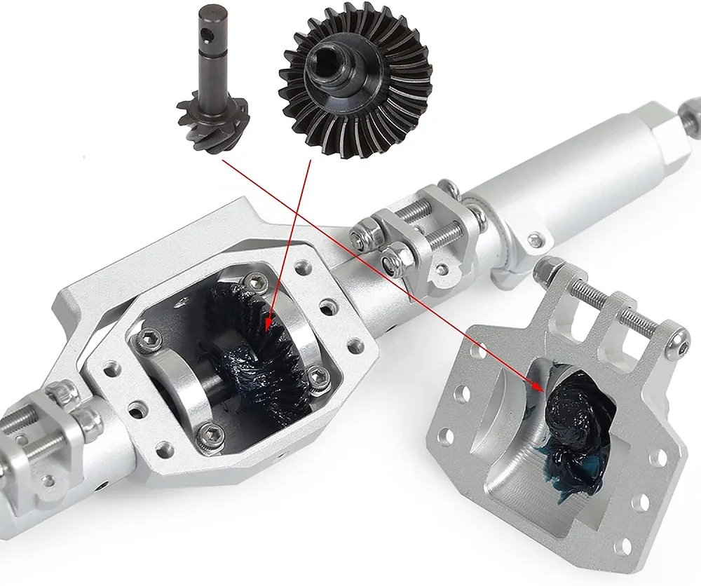 TBSCRC metalowe biegi do przodu i do tyłu 24T/27T/30T/33T dla osiowego AR44 RC do samochodu SCX10 II oś Portal części zamienne