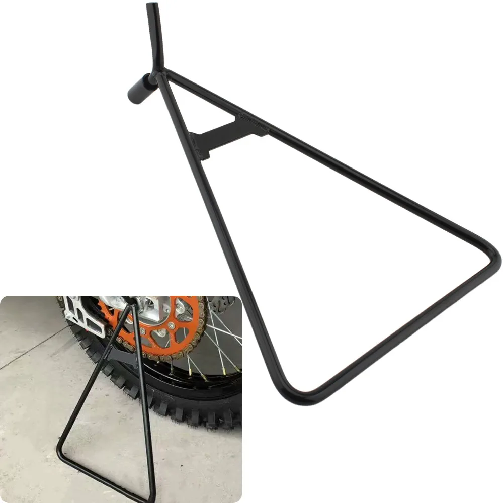 

Motorcycle Universal Triangle Stand Dirt Bike Floor Stand Motorcycle Accessories Black Steel Motorcycle Triangle Side Stands