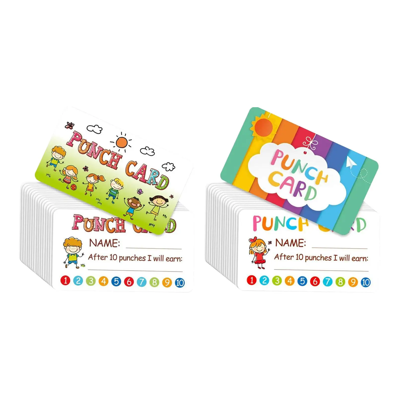 50Pcs Creative Reward Cards Paper Cards Awards Loyalty Cards Behavior Incentive Awards for Family